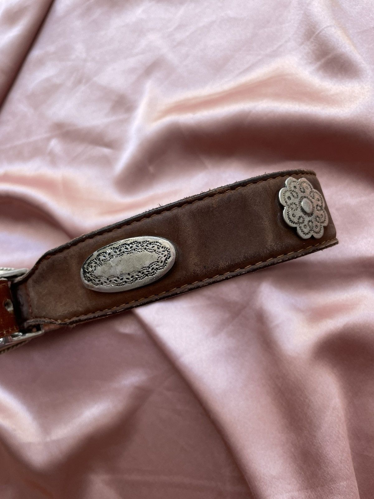 Vintage Vintage leather belt Size ONE SIZE - 8 Thumbnail
