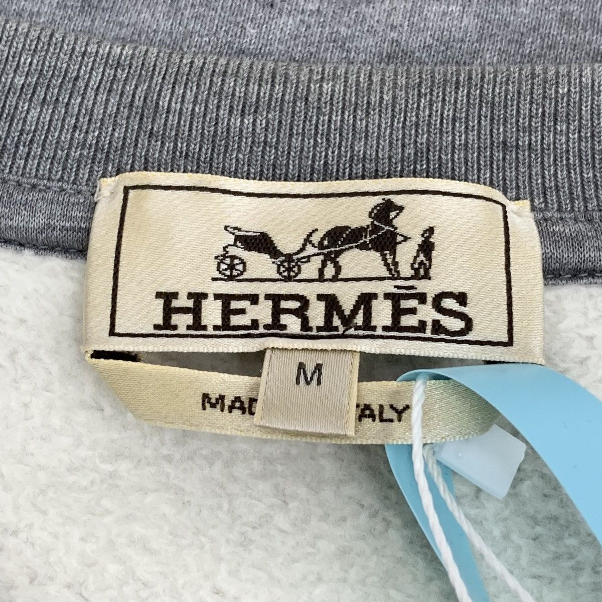 Hermes Hermes Grey Robot Leather Spliced Crew Neck Sweatshirt K26WX Size M / US 6-8 / IT 42-44 - 5 Thumbnail