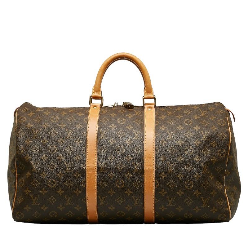 Louis Vuitton Louis Vuitton Louis Vuitton Monogram Keepall 50 Boston Bag M41426 Brown PVC Leather Canvas Travel Bag M41426 in Good Condition Size ONE SIZE - 1 Thumbnail