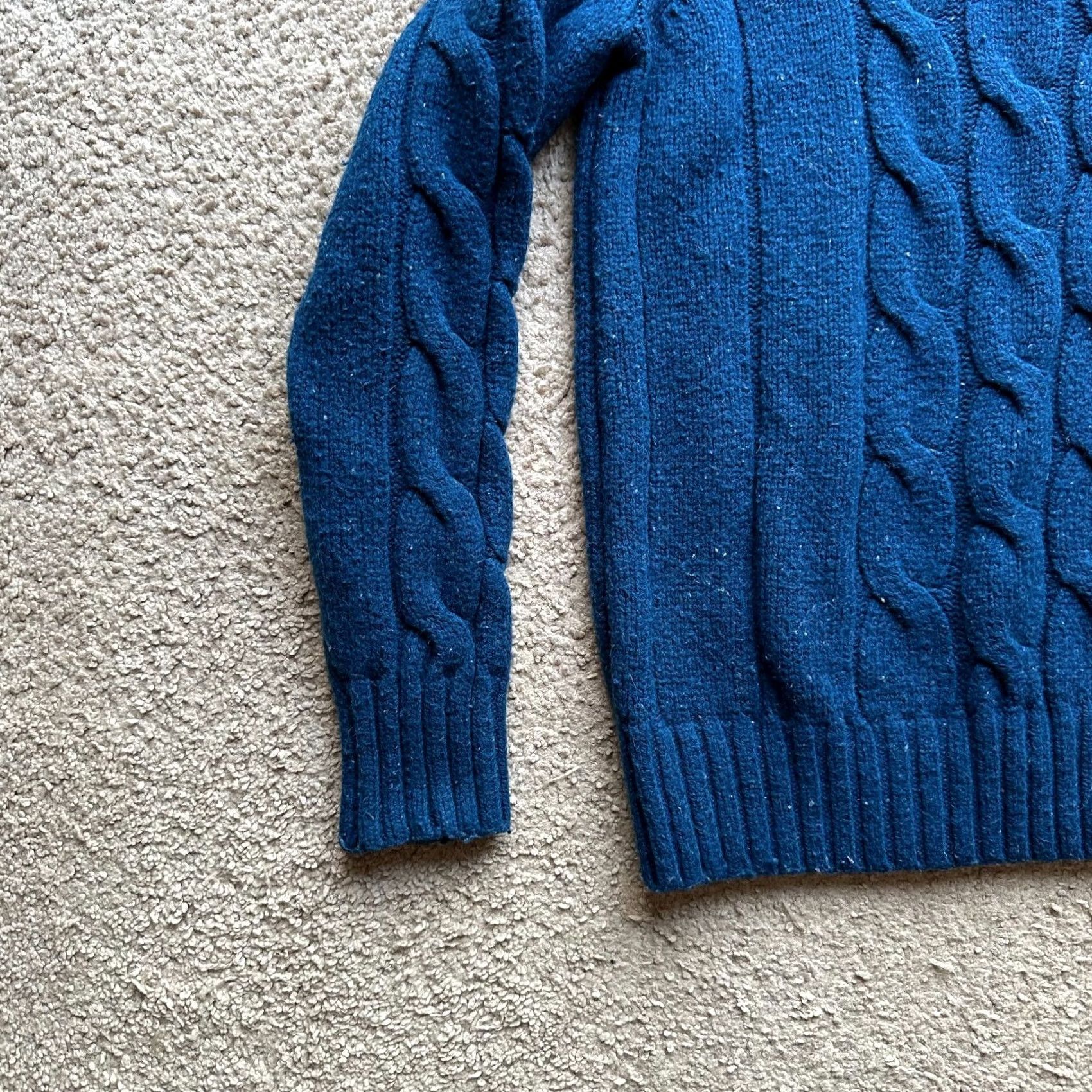 Nautica Nautica Sweater Womens XL Crewneck Cableknit Pullover Long Sleeve Blue Wool Size XL / US 12-14 / IT 48-50 - 5 Thumbnail