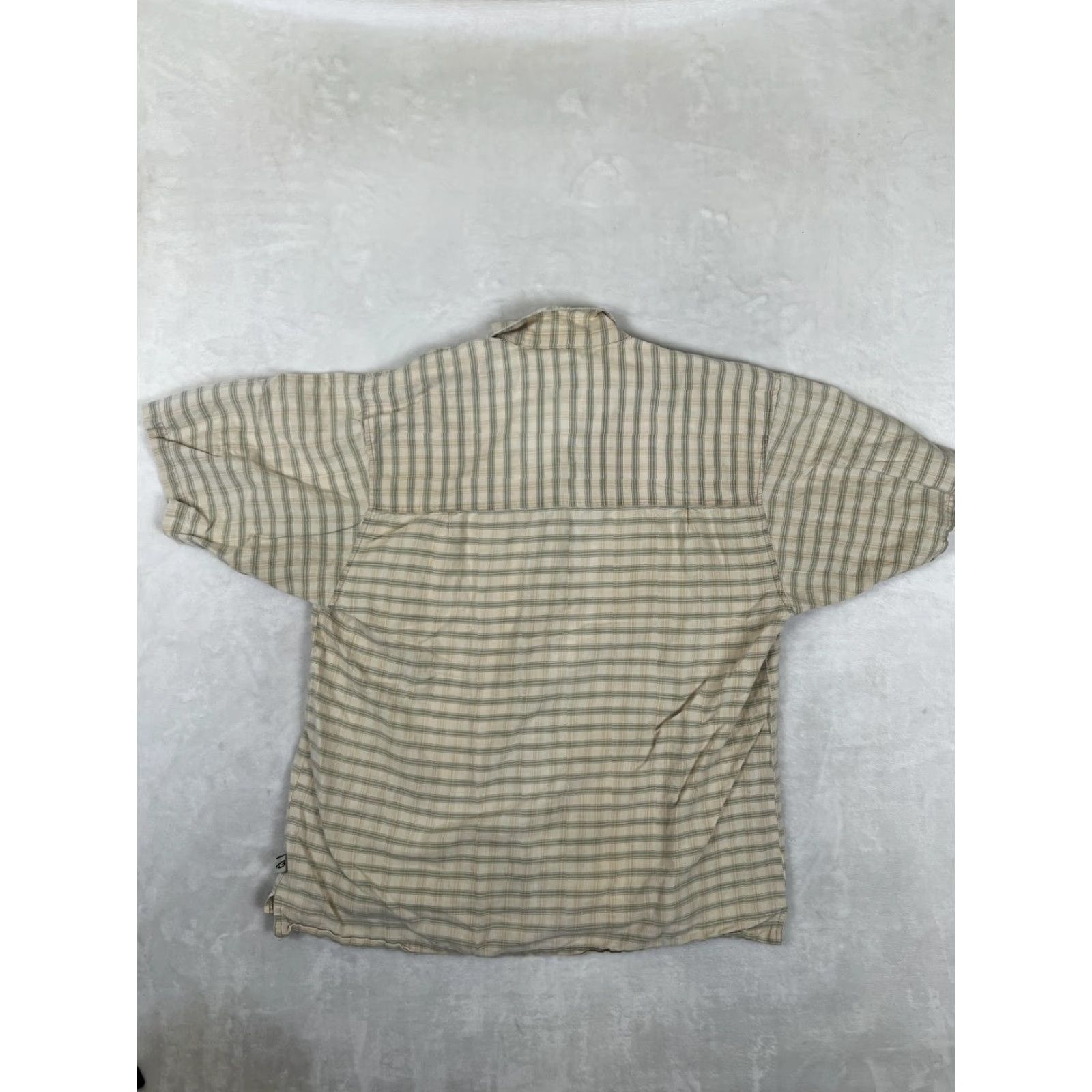 Bugle Boy VINTAGE Bugle Boy Shirt Mens XL Beige Plaid Short Sleeve Button Front 90s Size US XL / EU 56 / 4 - 6 Thumbnail
