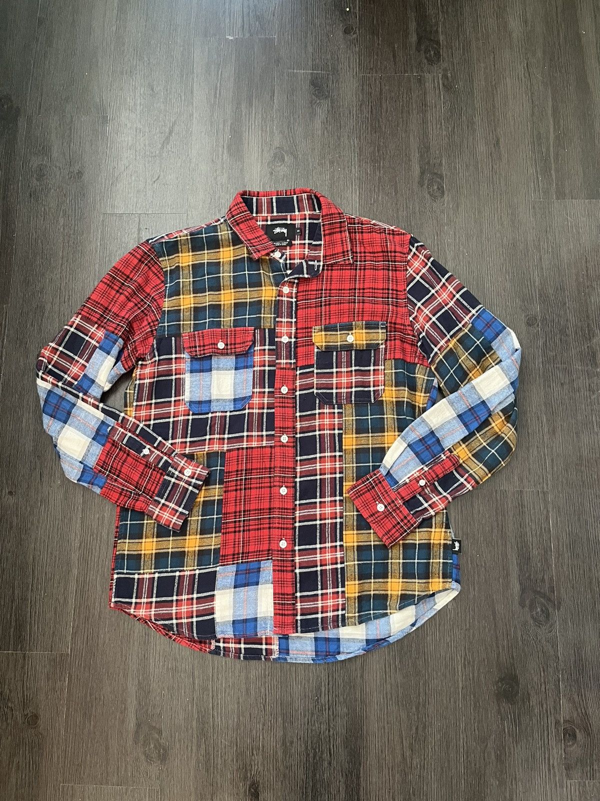 Flannel × Stussy × Vintage Stussy Patchwork Flannel Shirt | Grailed 