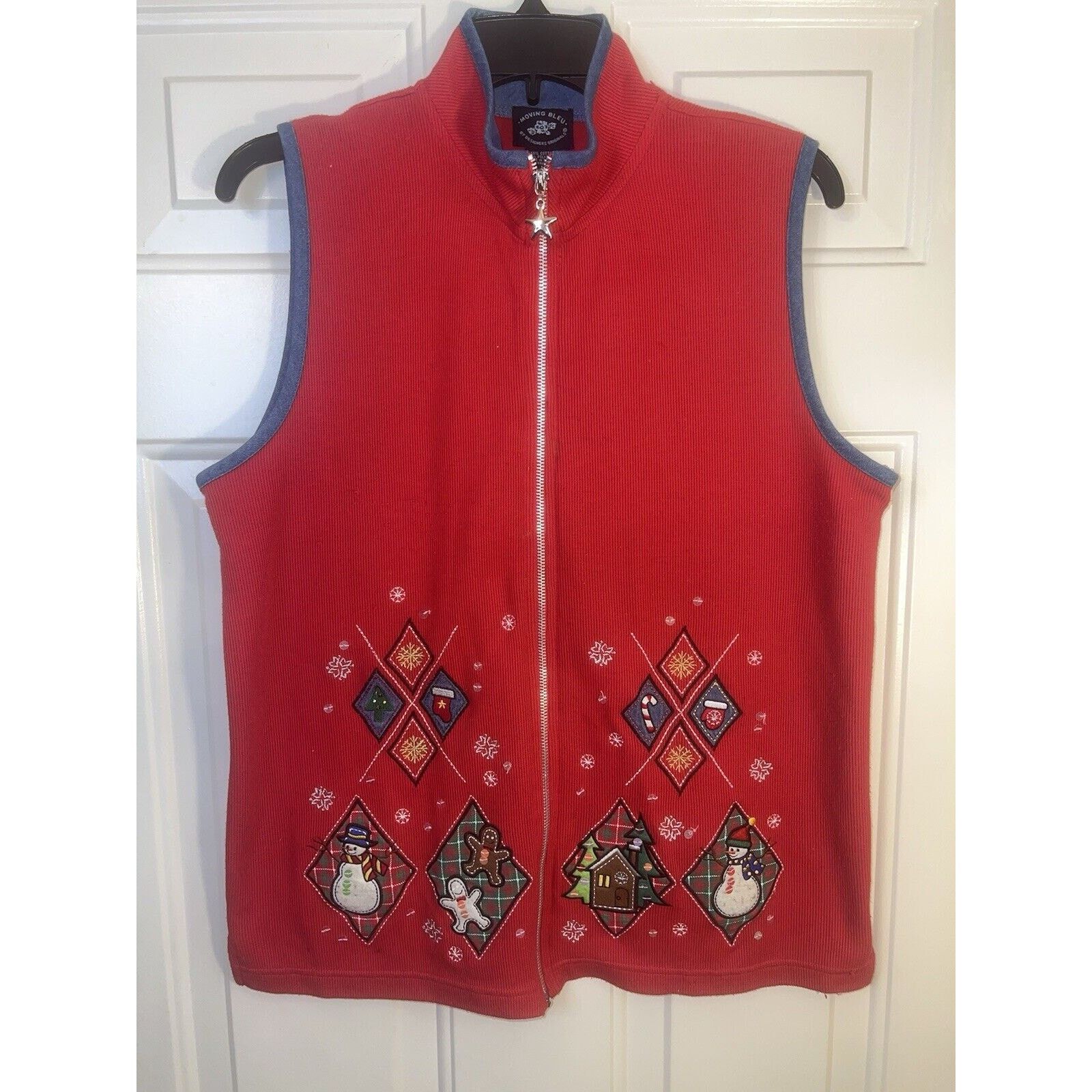 Other Holiday Editions Women’s Sweater Vest Zip Red Medium Jacket Size M / US 6-8 / IT 42-44 - 1 Thumbnail