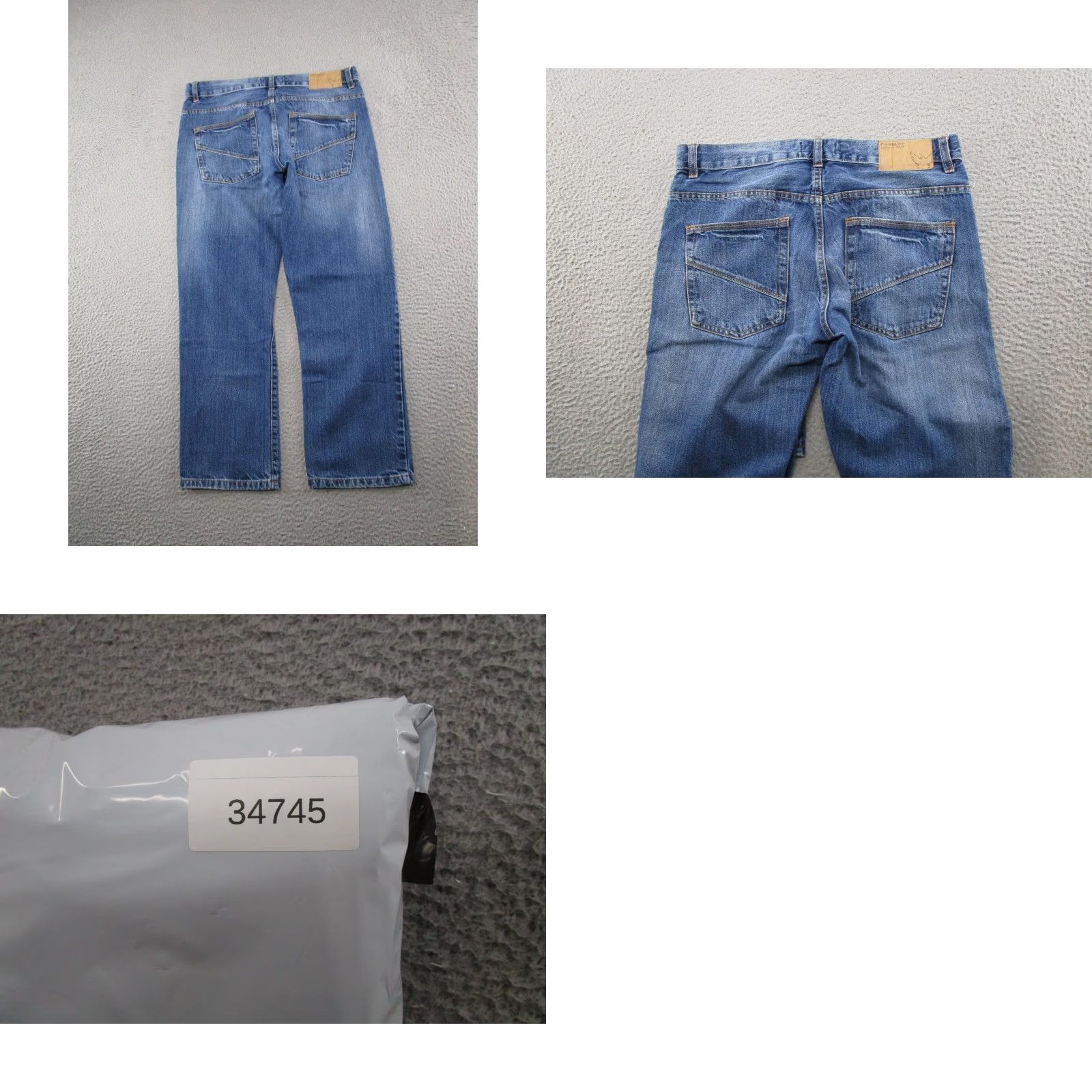 Denime Company Eighty One Mens Straight Leg Blue Distressed Denim Jeans Tag Size 34x30 Size US 34 / EU 50 - 9 Thumbnail