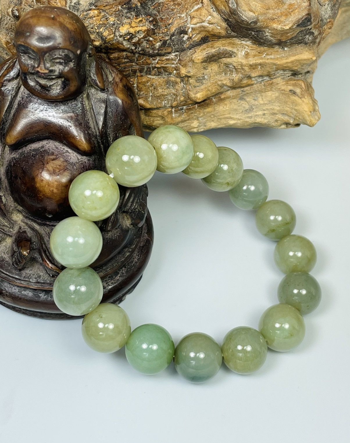 Other Icy translucent Untreated Jadeite Jade Beaded Bracelet Size ONE SIZE - 1 Thumbnail