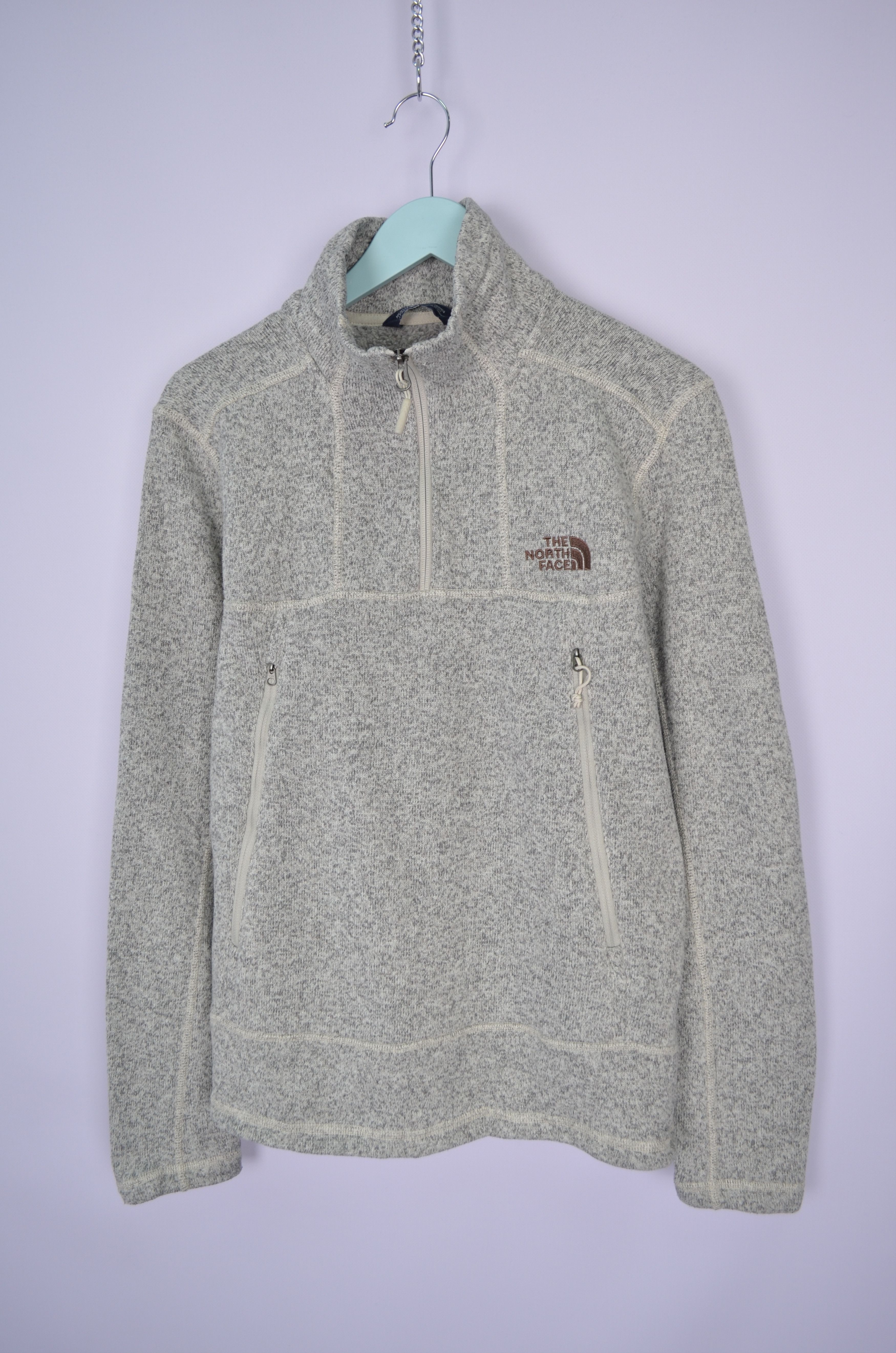 The North Face The North Face Beige Gray 1/4 Zip Pullover Fleece Sweater S Size US M / EU 48-50 / 2 - 1 Thumbnail