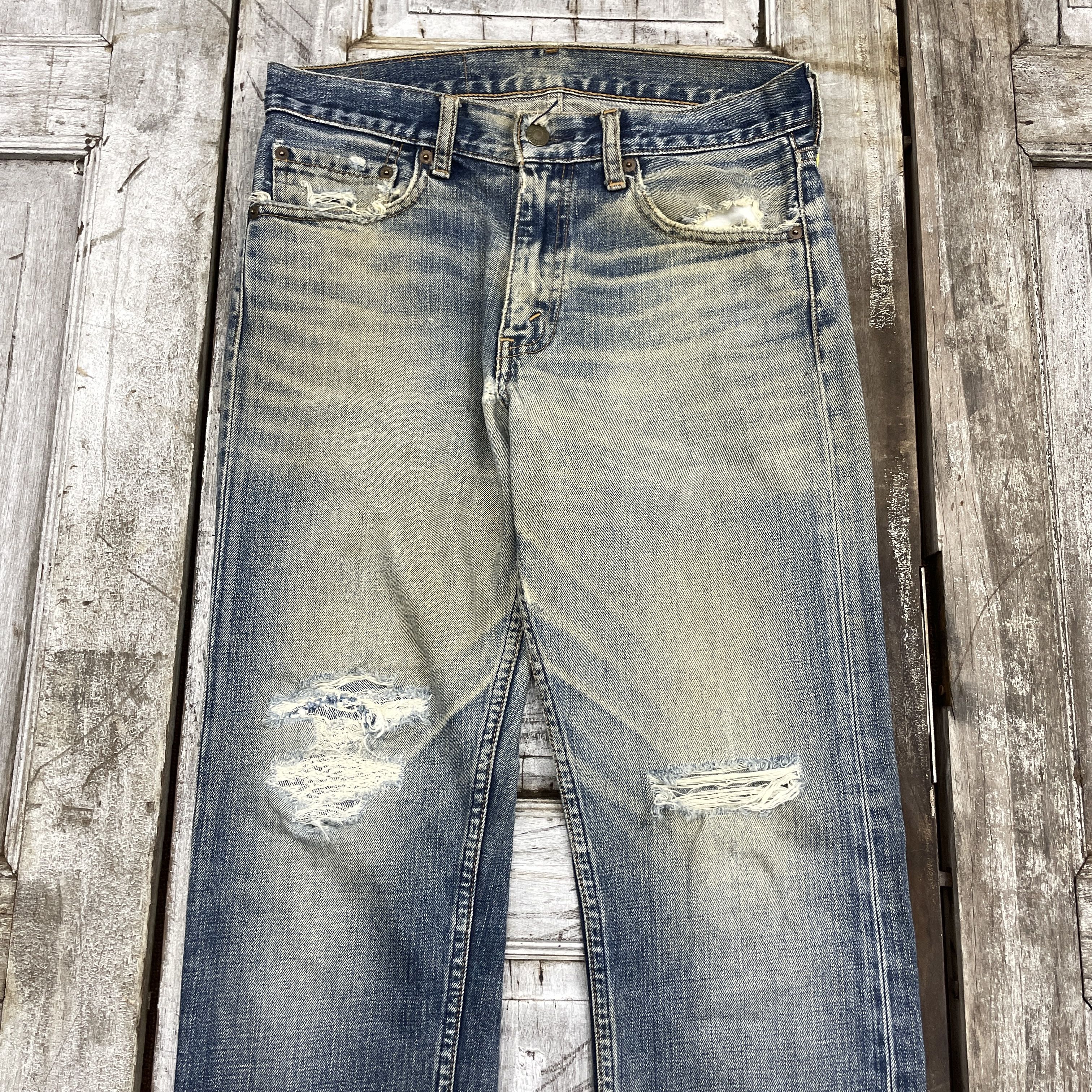 Levi's × Vintage Vintage Levi's 505 Faded Distressed Jeans - WC329 Size US 30 / EU 46 - 5 Thumbnail