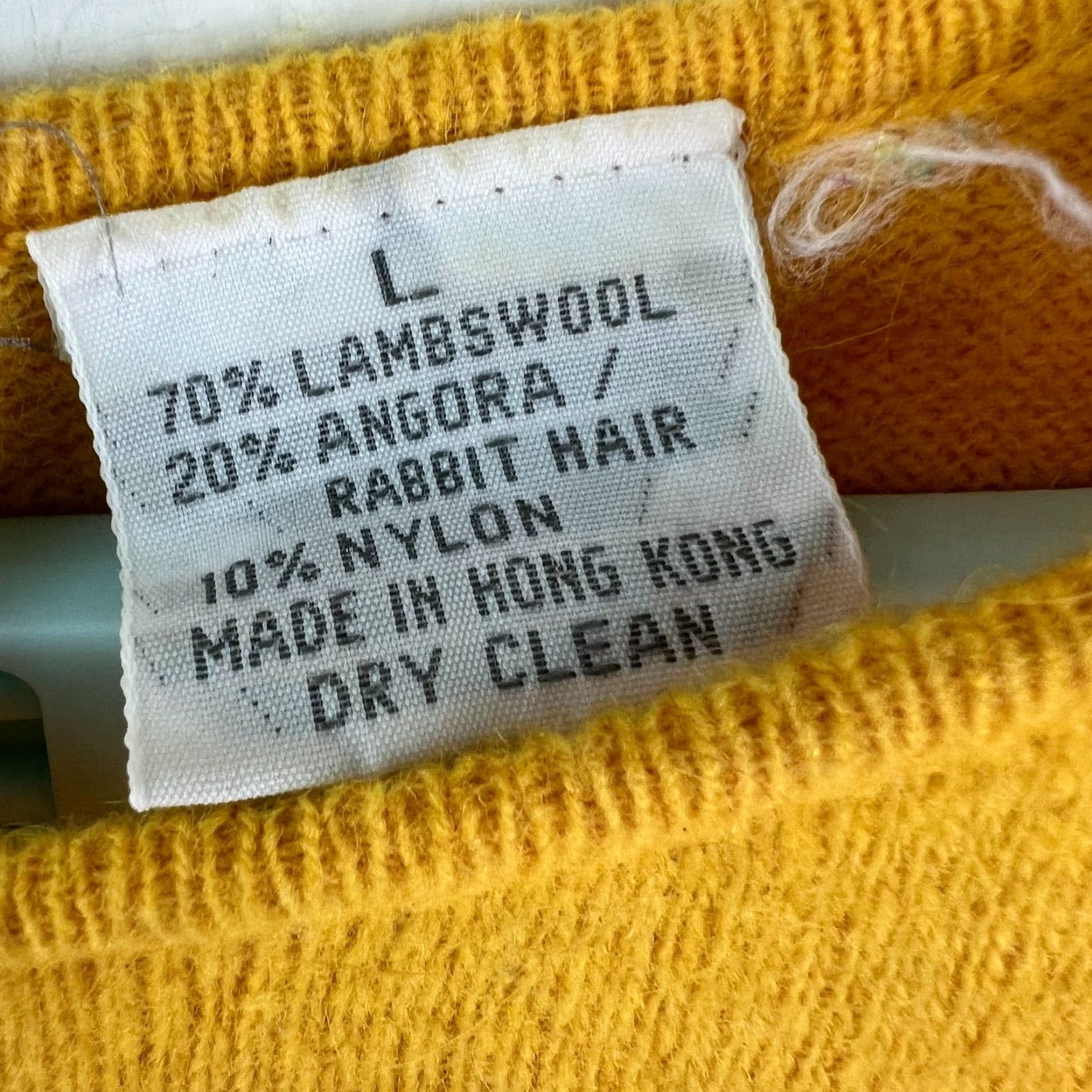 Anne Klein Anne Klein Knitwear Sweater Womens Ribbed Long Sleeve Pullover Yellow Size L - 40" Chest, 23" Length, Regular Fit Size L / US 10 / IT 46 - 5 Thumbnail