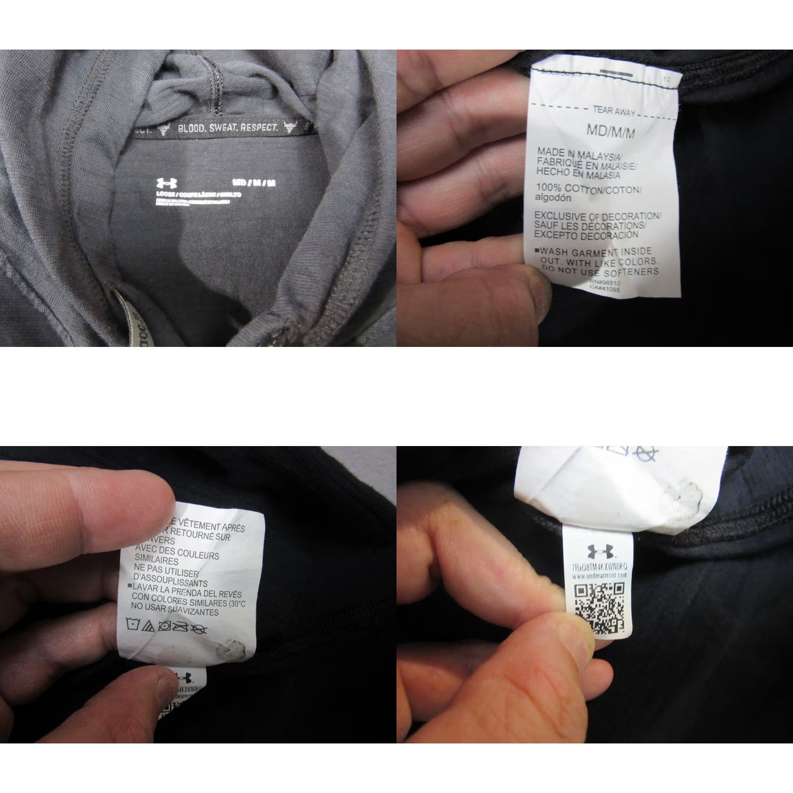 Under Armour Under Armour Hoodie Mens Medium Black Skull Snake Graphic Rock Short Sleeve Size US M / EU 48-50 / 2 - 8 Thumbnail
