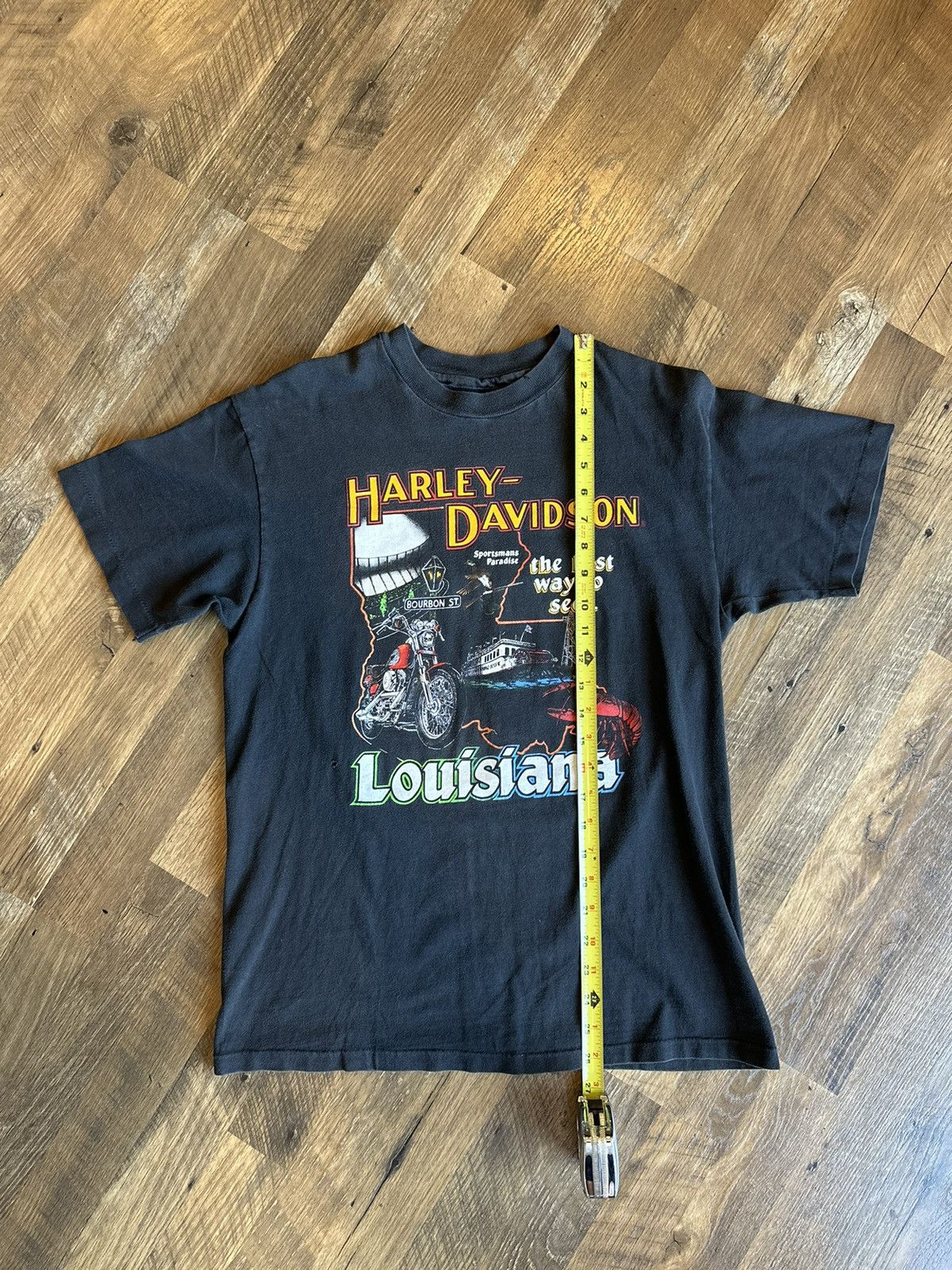 Harley Davidson × Vintage Black Harley Davidson 1980s Single Stitch Size US XL / EU 56 / 4 - 6 Thumbnail