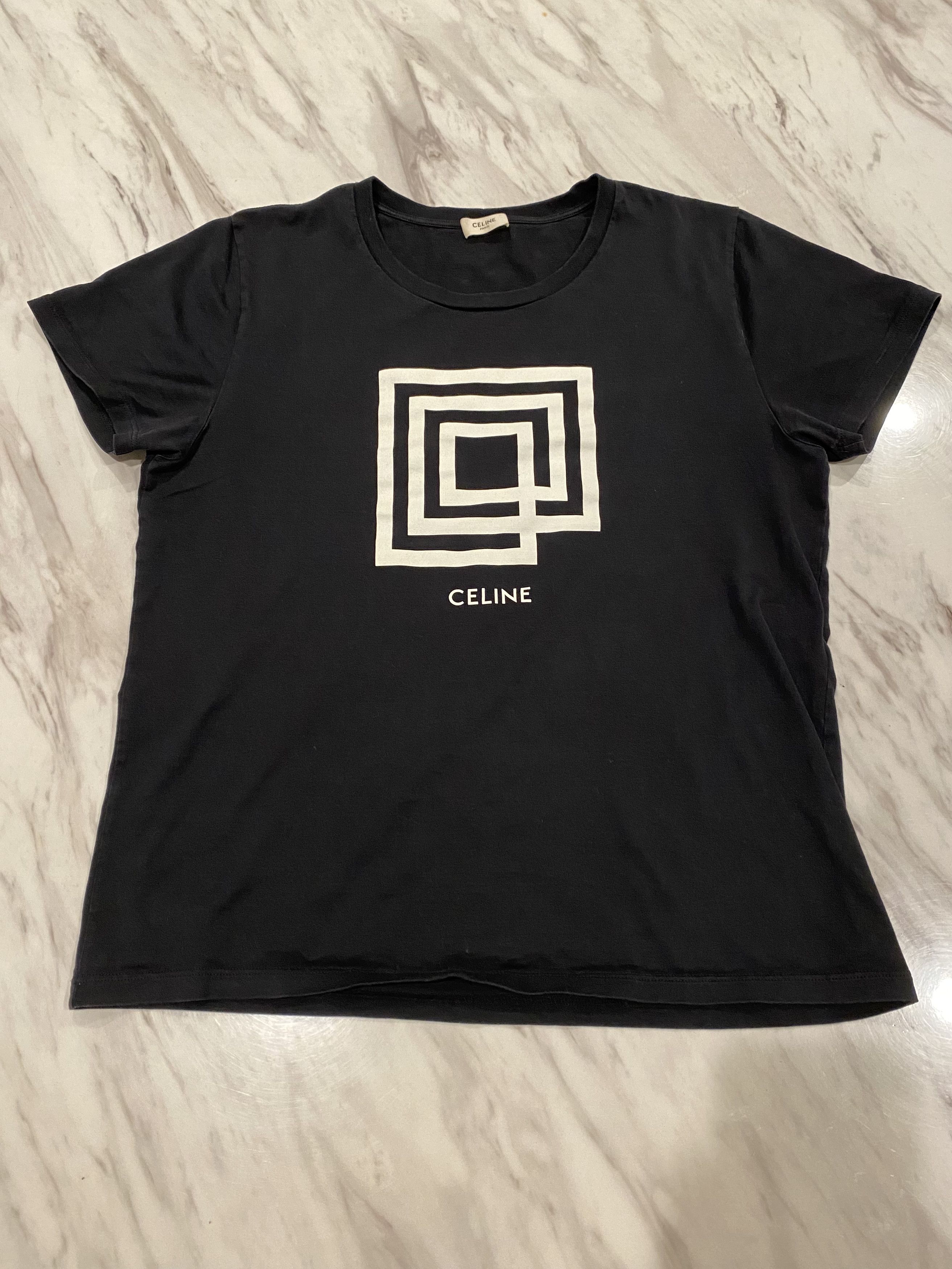 CELINE Tシャツ ラビリンスロゴ XS-