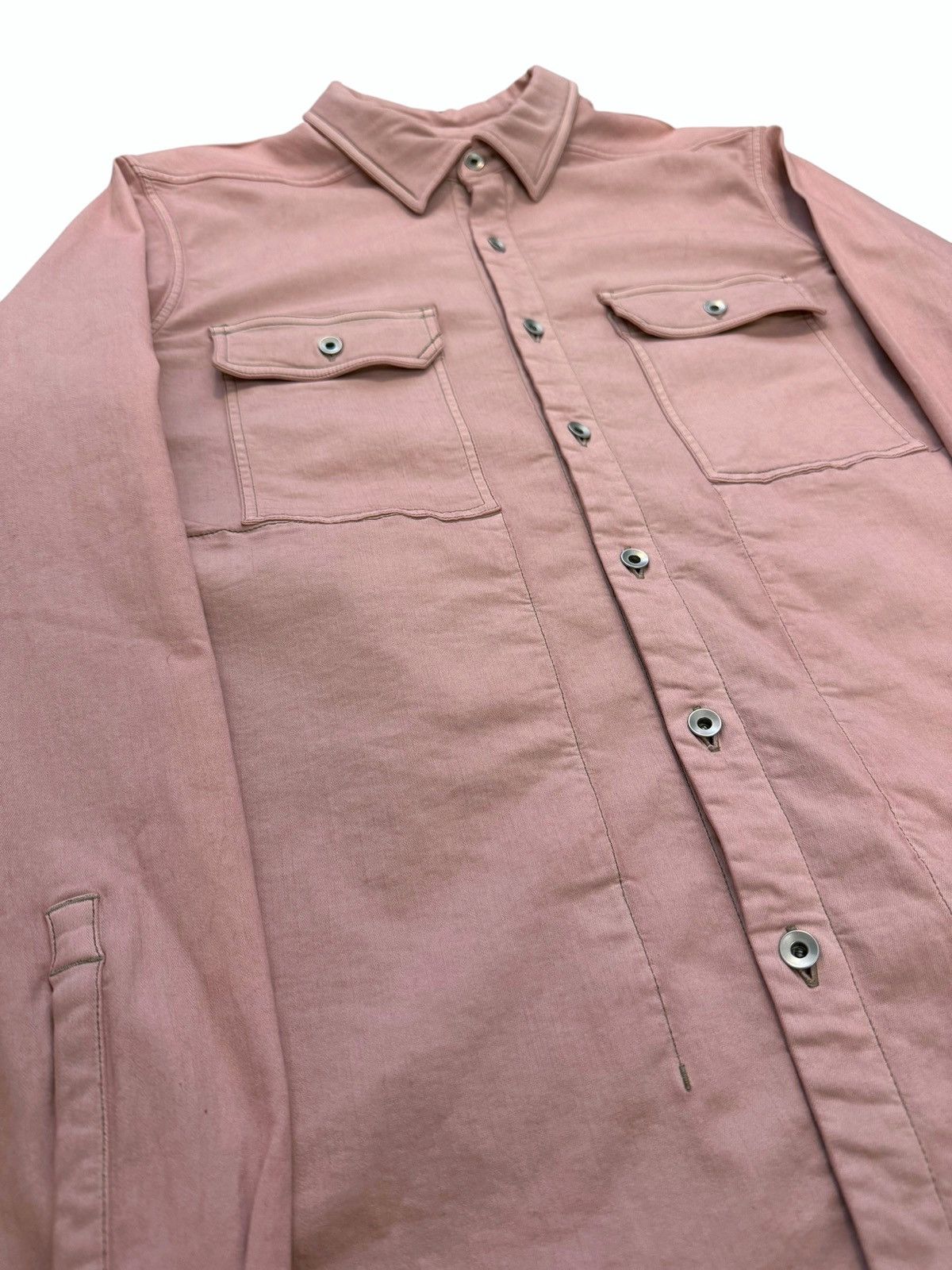 Rick Owens Pink Giacca Faded Denim Overshirt Jacket Size US L / EU 52-54 / 3 - 8 Thumbnail