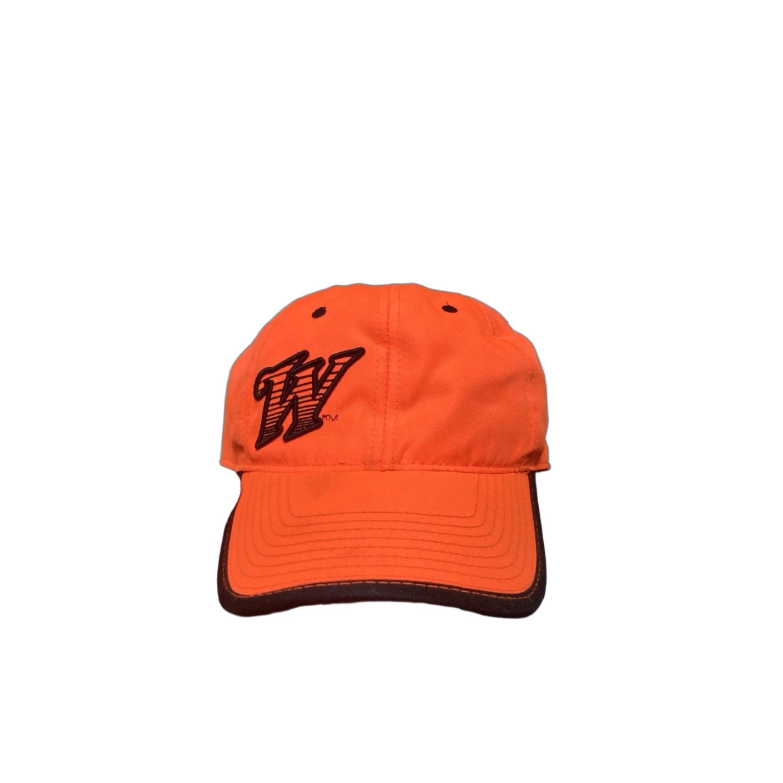 Vintage VINTAGE Winchester Strapback Hat Cap Hi Vis Blaze Orange Hunting Shotgun Guns Baseball Cap Men Adjustable Orange Blaze Hunting Mens Size 44L - 1 Thumbnail