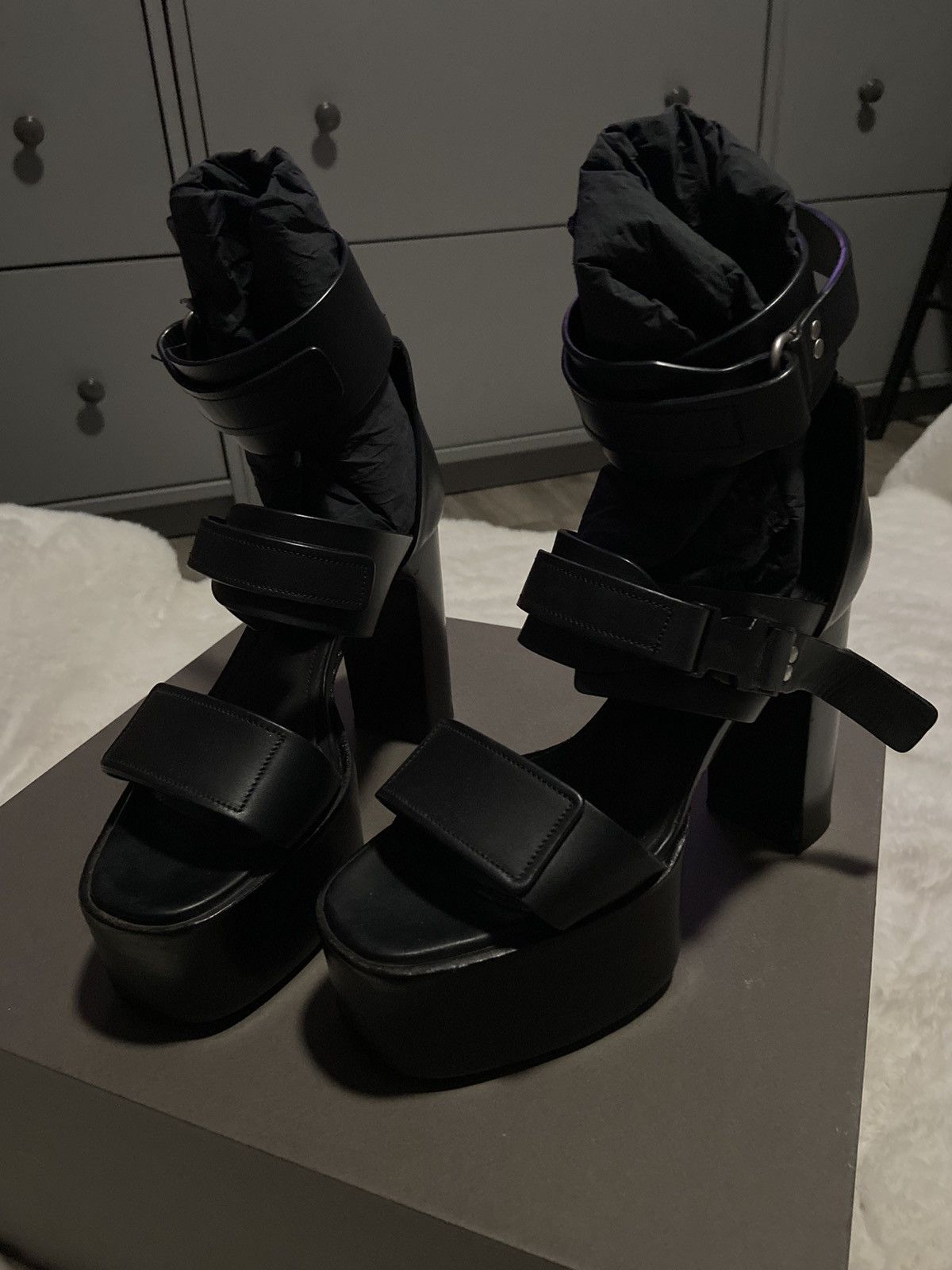 Rick Owens Rick Owens Kiss ankle strap platform heels Size US 8.5 / IT 38.5 - 7 Thumbnail