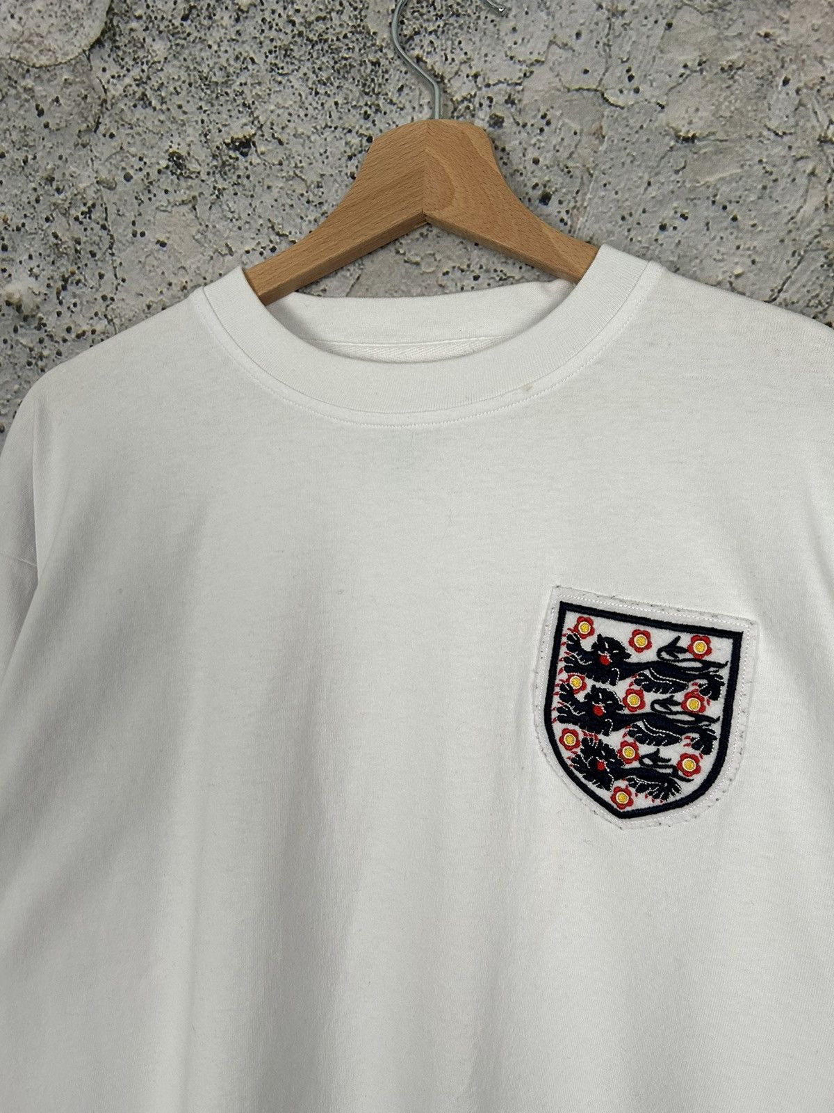 Vintage Vintage Score Draw England Archival Soccer Jersey Football Size US L / EU 52-54 / 3 - 3 Thumbnail