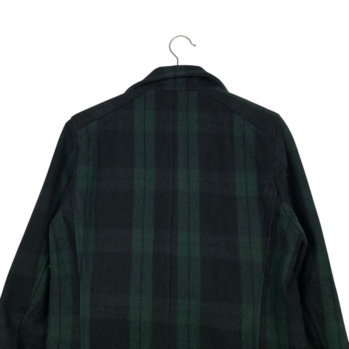 Japanese Brand CORISCO Green Tartan Double Collar Wool Jacket #1649-C73 Size US M / EU 48-50 / 2 - 8 Thumbnail