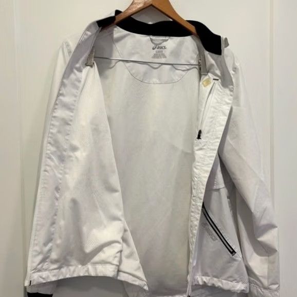 Asics ASICS Women's Lightweight Windbreaker Athletic Active Jacket White L Full Zip Size L / US 10 / IT 46 - 5 Thumbnail