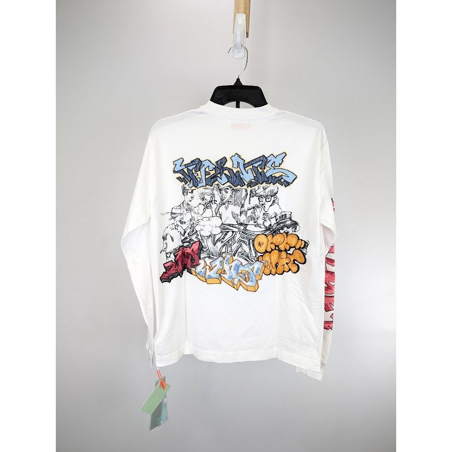 Off-White o1rshd1 Graff Pup Skate Long Sleeve T-Shirt in White Size US M / EU 48-50 / 2 - 12 Thumbnail
