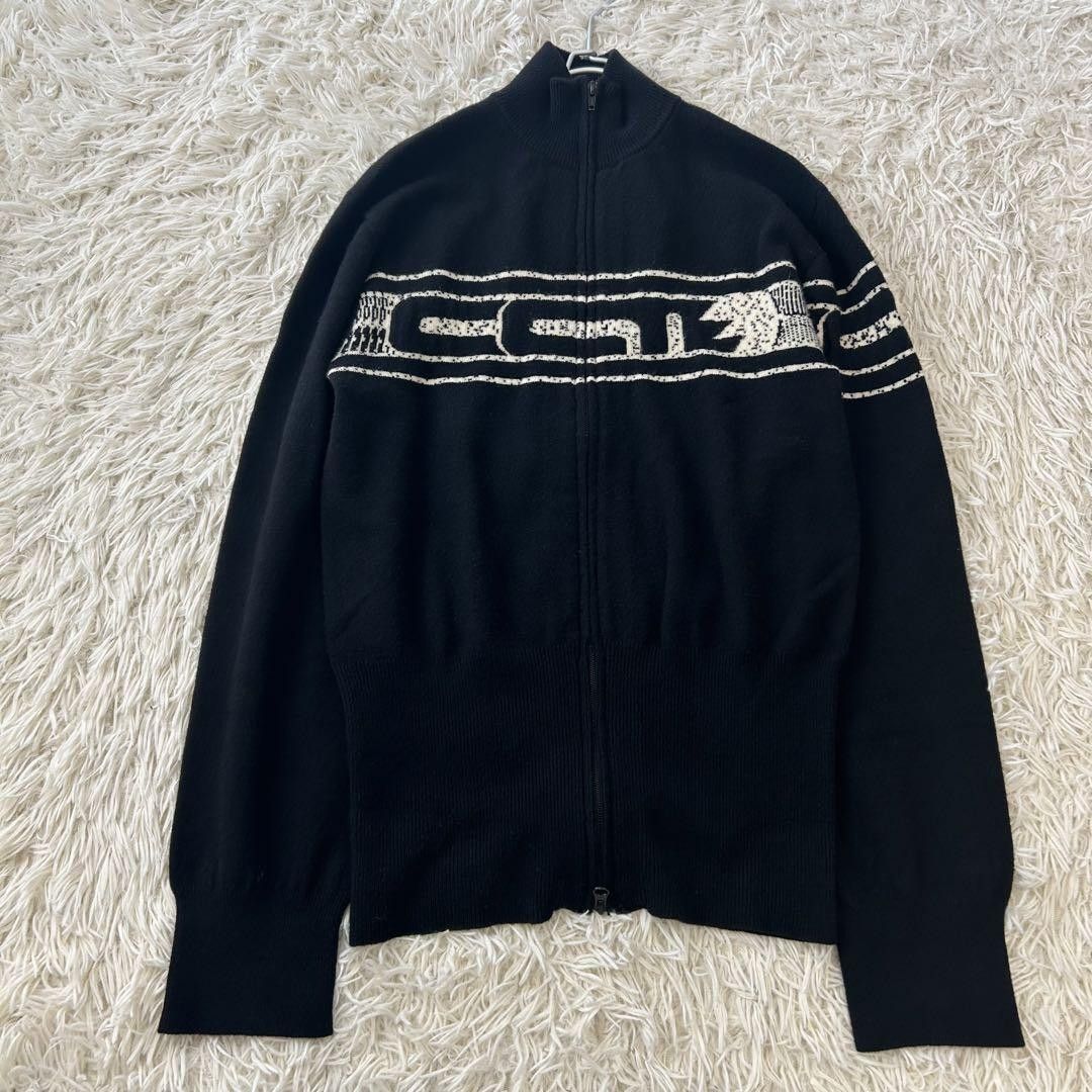 Yohji Yamamoto Double Zip Wool Knit Jacket Black