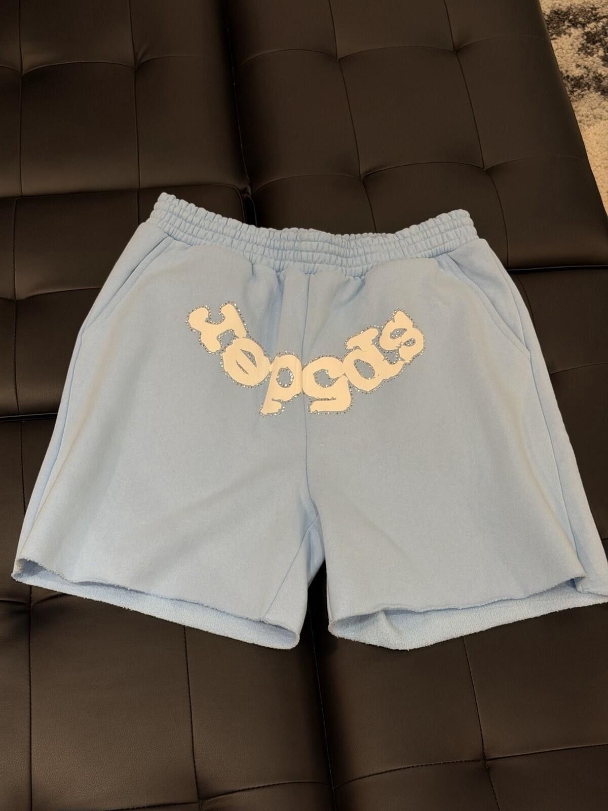 Sp5der Spider Worldwide Sp5der Sweat Shorts Blue VVS Size (Large) Size US 32 / EU 48 - 1 Thumbnail