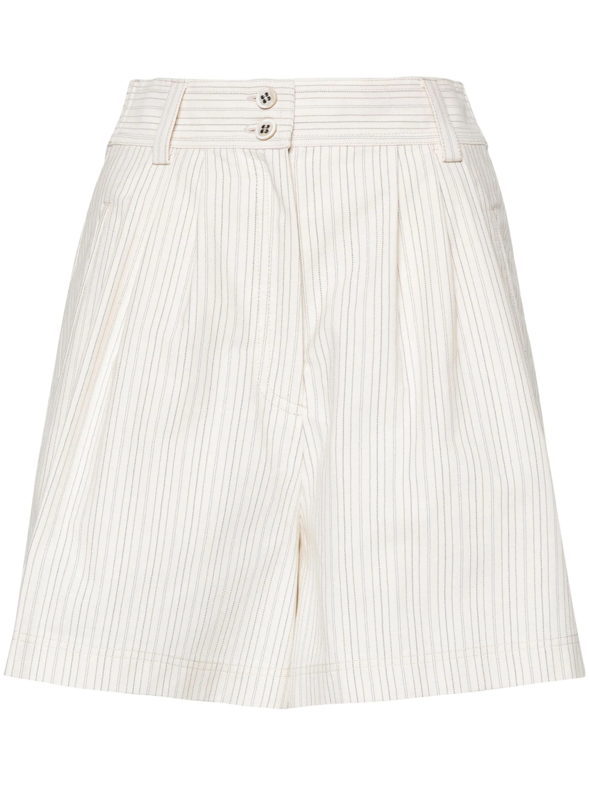 Golden Goose o1y0825 Pinstriped Short in Ivory Size 30" / US 8 / IT 44 - 1 Thumbnail