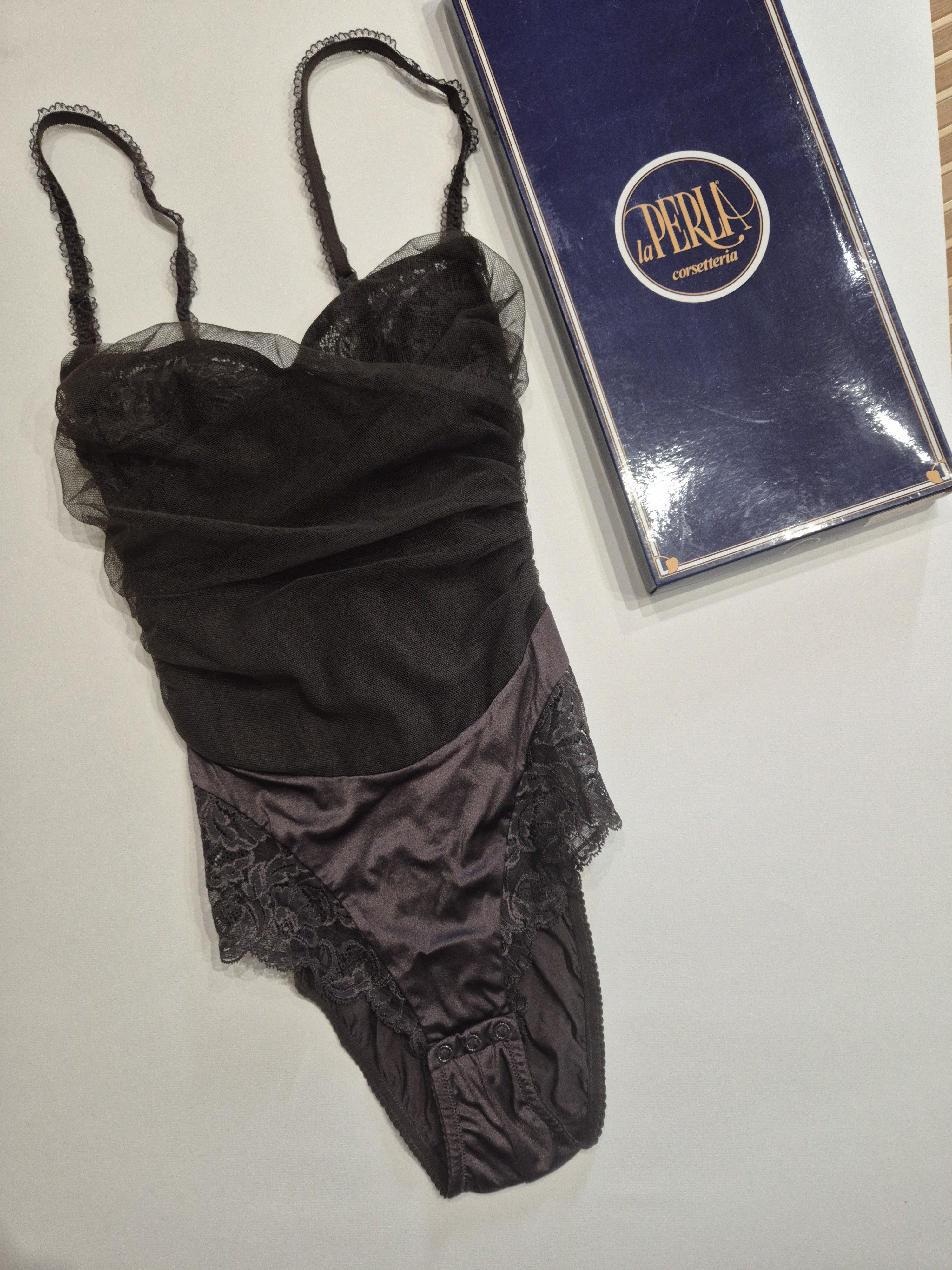 La Perla Rare Vintage LA PERLA Corsetteria Body Suit NWT Brown Size M / US 6-8 / IT 42-44 - 1 Thumbnail