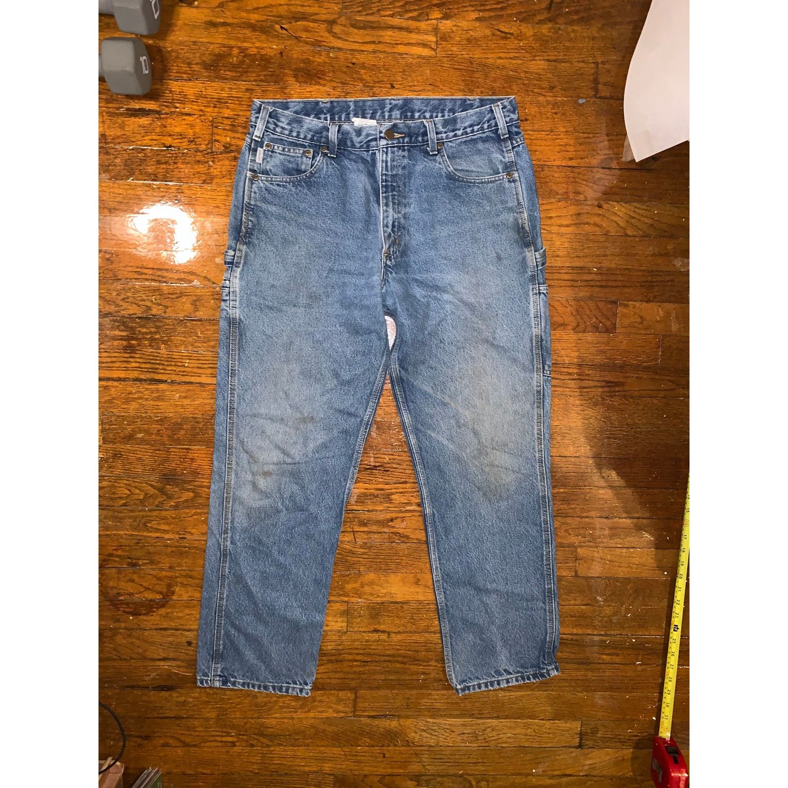 Carhartt Carhartt B171 DST Carpenter Jeans 36x32 Relaxed Stonewash Size US 36 / EU 52 - 1 Thumbnail