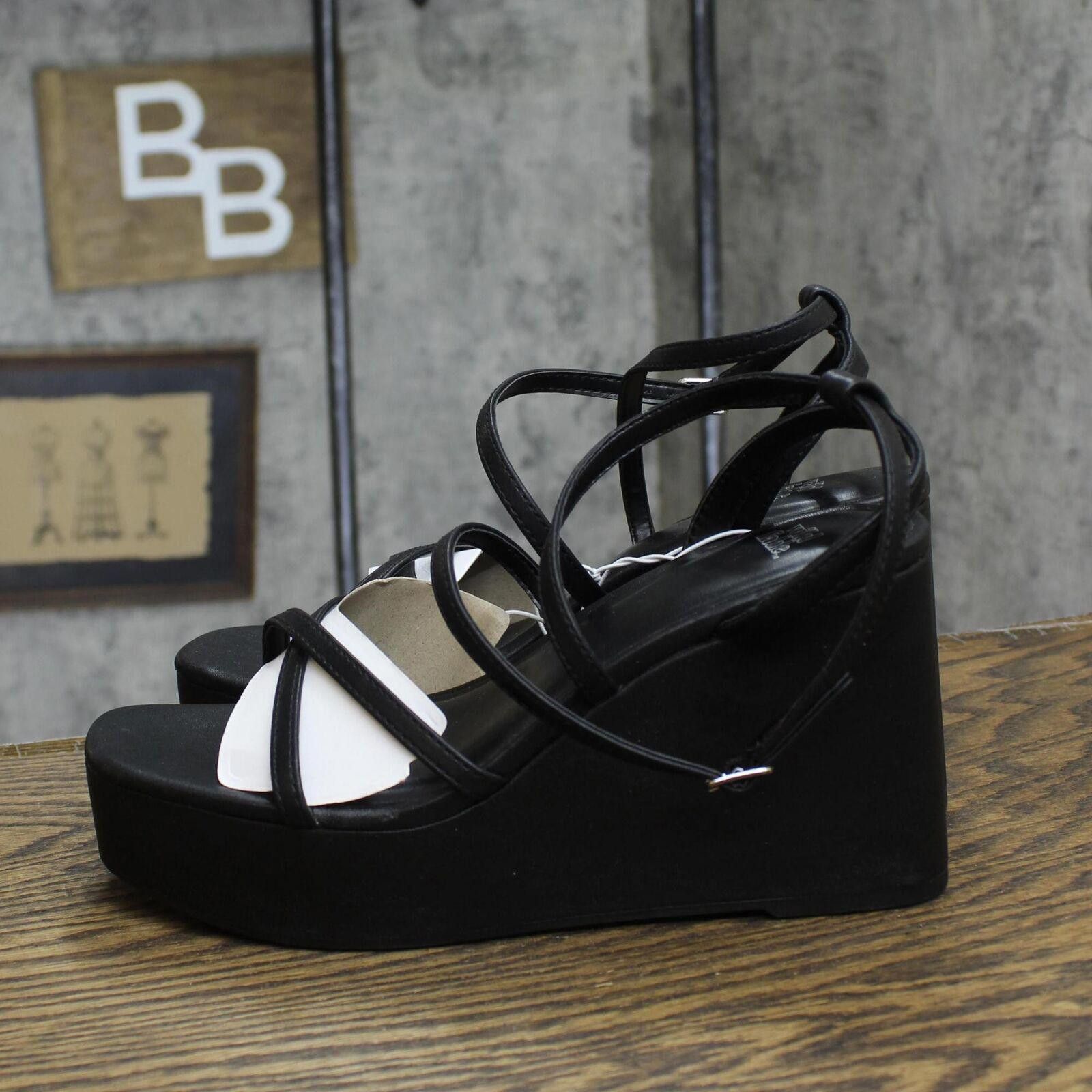 Designer NWT Wild Fable Platform Wedge Heels 89886312 Black 8.5M Size US 8.5 / IT 38.5 - 2 Thumbnail