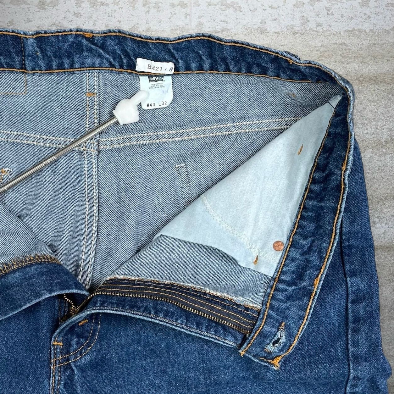 Levi's Vintage 90s Orange Tab Levis Jeans 40x32 Bootcut Dark Wash Size US 40 / EU 56 - 5 Thumbnail
