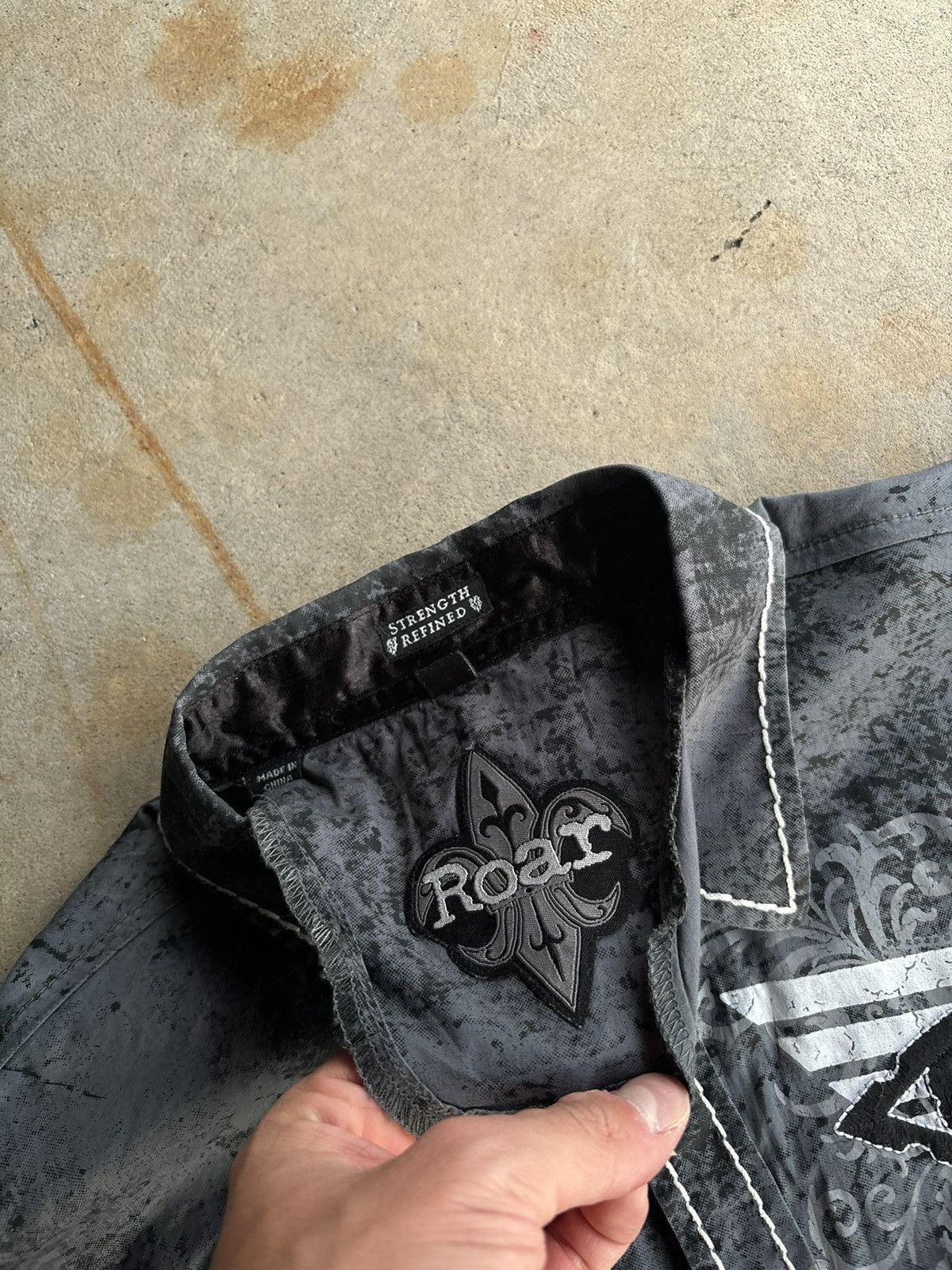 Roar Crazy Roar Grunge Y2K Embroidered Affliction Style Shirt Size US L / EU 52-54 / 3 - 6 Thumbnail