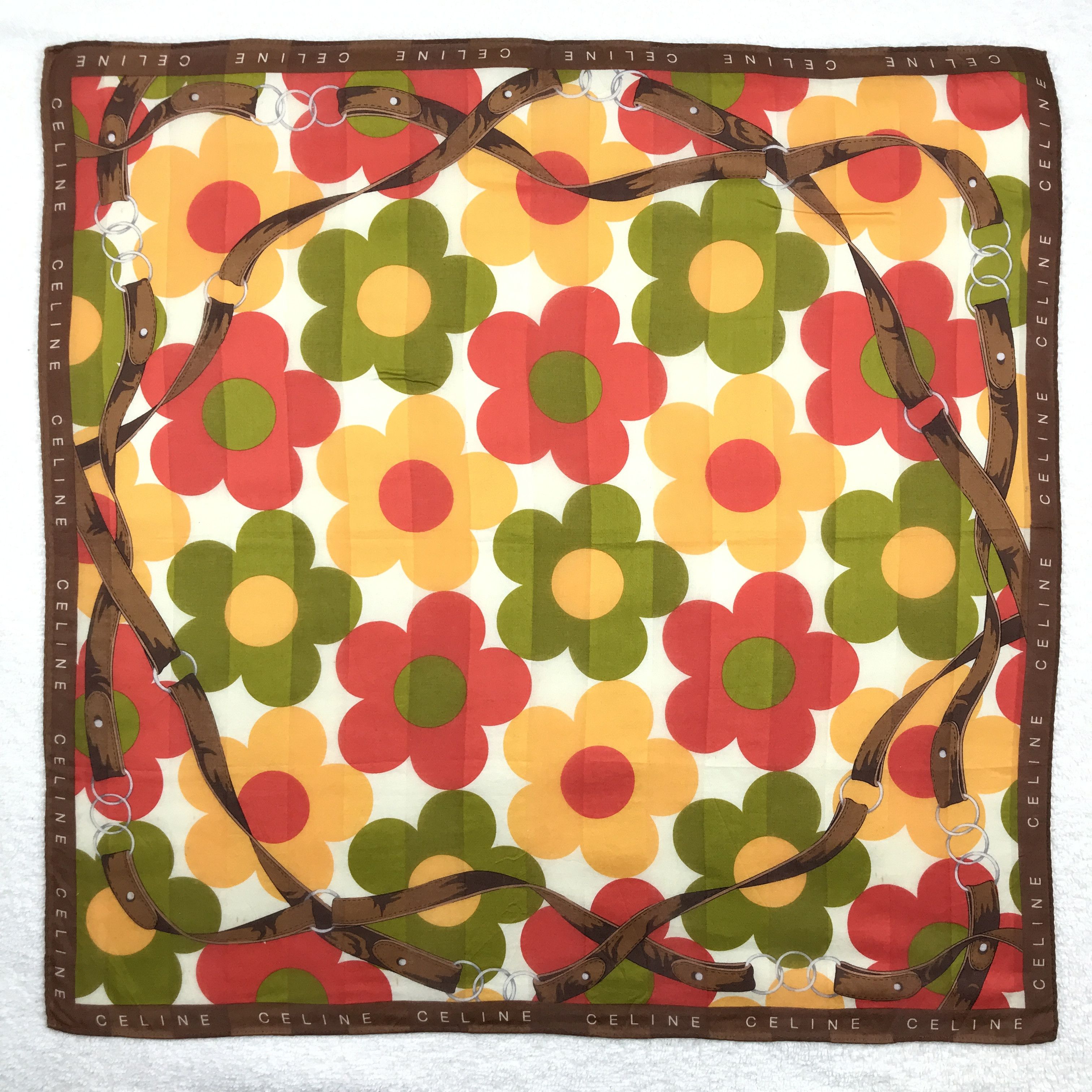 Celine × Vintage Vintage Celine Bandana Neckerchief Handkerchief Size ONE SIZE - 1 Thumbnail
