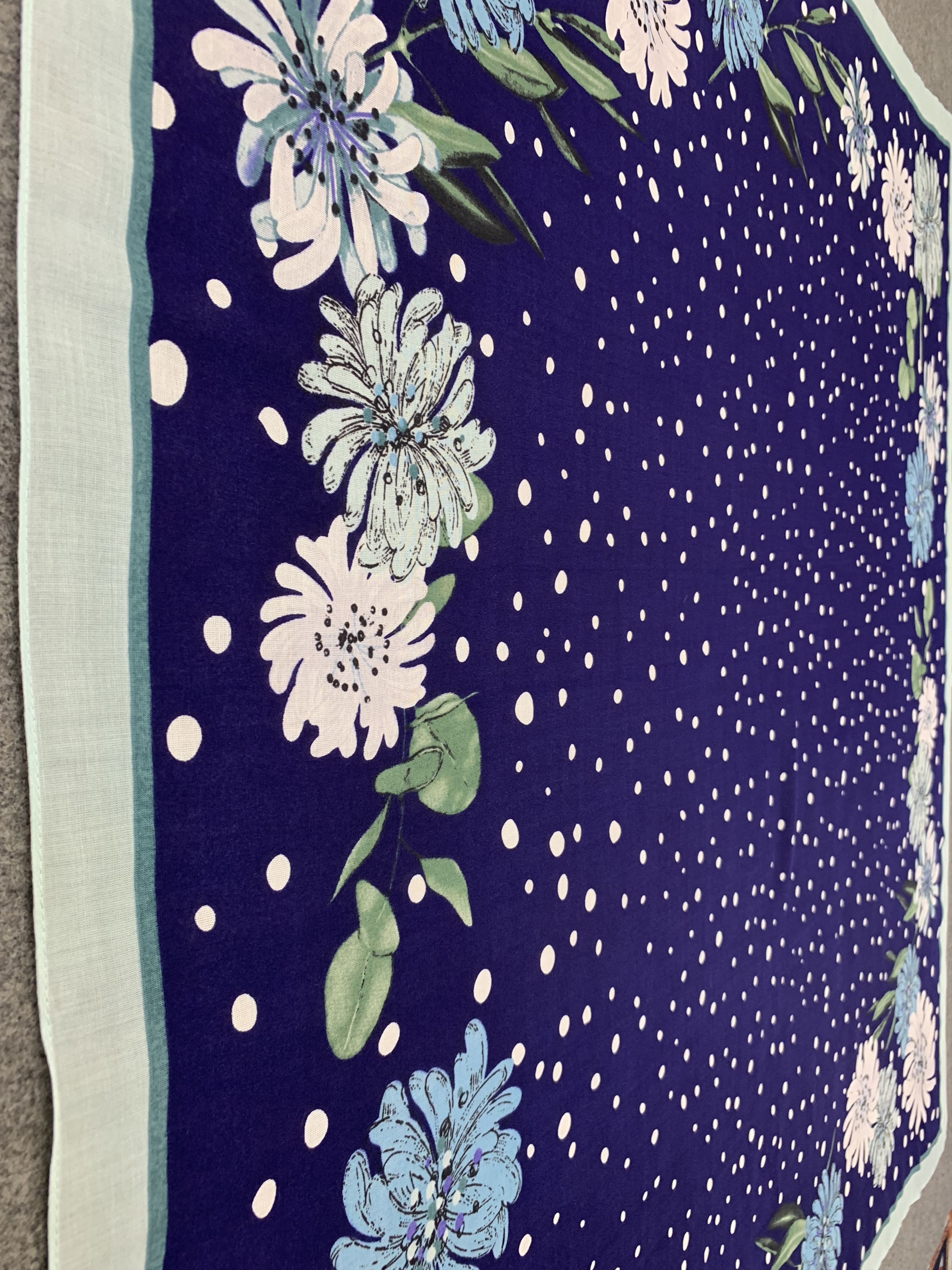 Paul & Joe Paul & Joe x Uniqlo Scarf Blue Floral Polkadot A5463 Size ONE SIZE - 4 Thumbnail