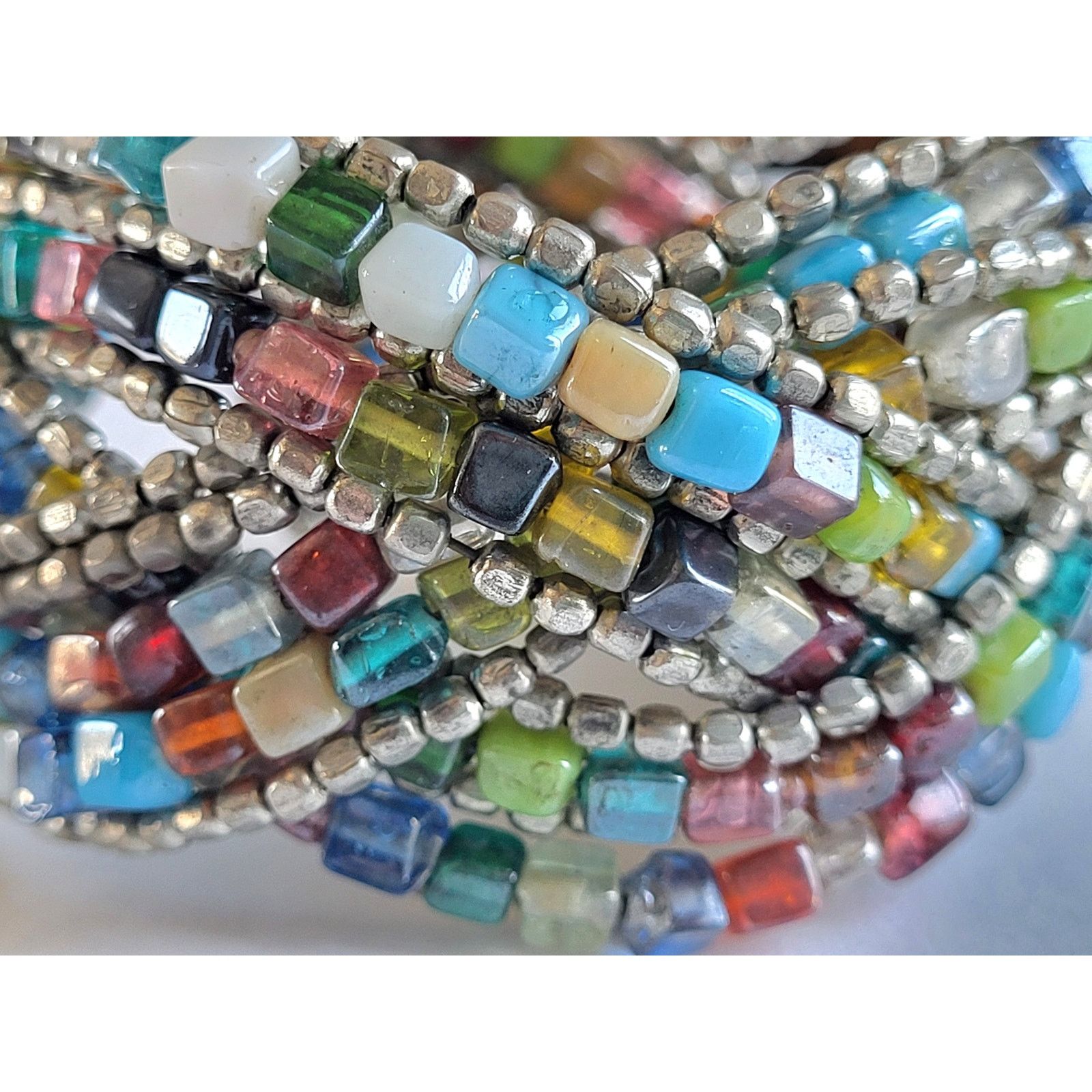 & Other Stories Vintage Boho Tribal Multi-Strand Bead Cuff Bracelet Size ONE SIZE - 5 Thumbnail