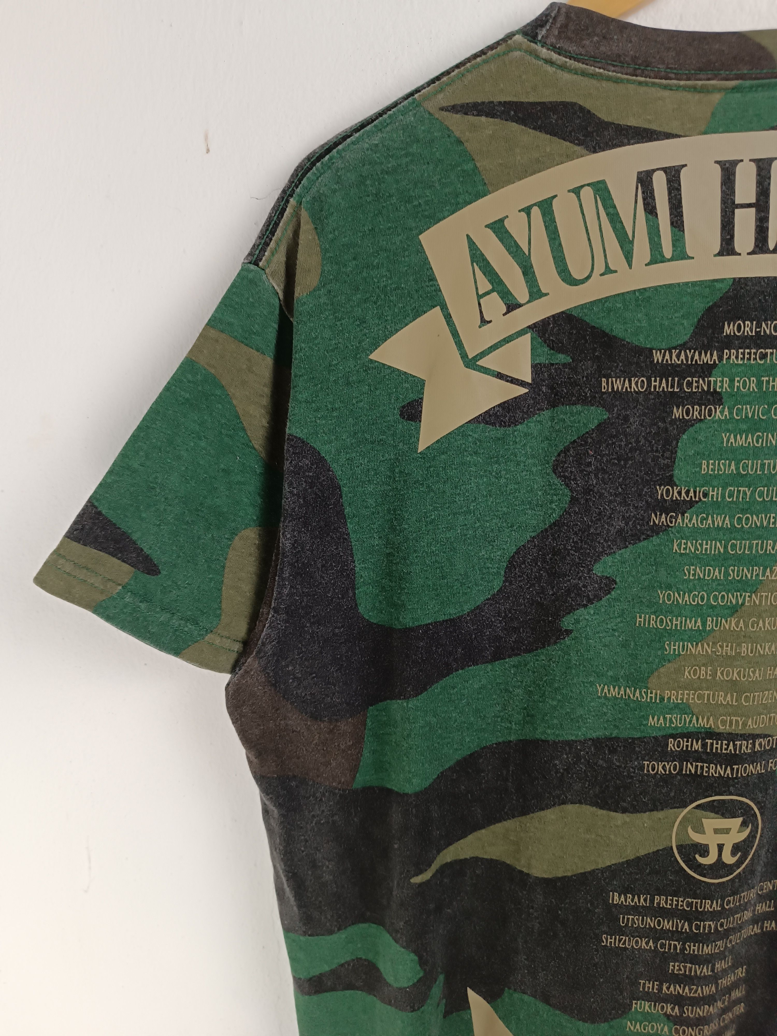 Band Tees VINTAGE 2018 AYUMI HAMASAKI TROUBLE TOUR CAMO TEE VERY RARE Size US XL / EU 56 / 4 - 10 Thumbnail