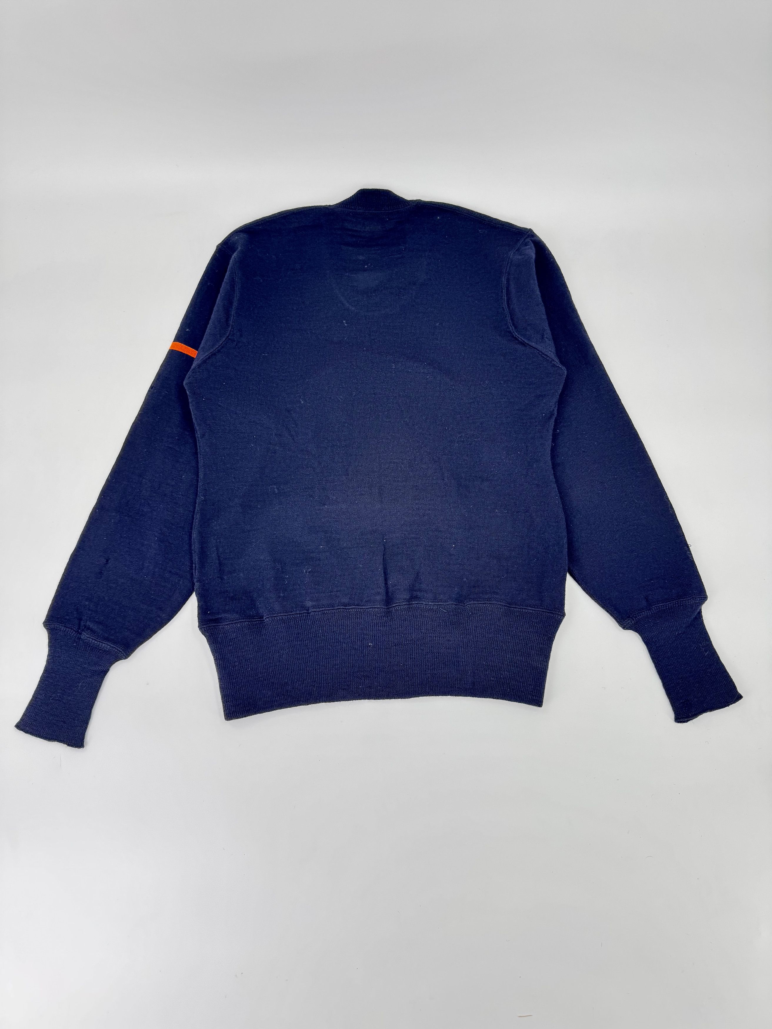 Vintage Vintage 1930s Navy Blue Wool Knit Varsity Sweater 38 Size US XS / EU 42 / 0 - 4 Thumbnail