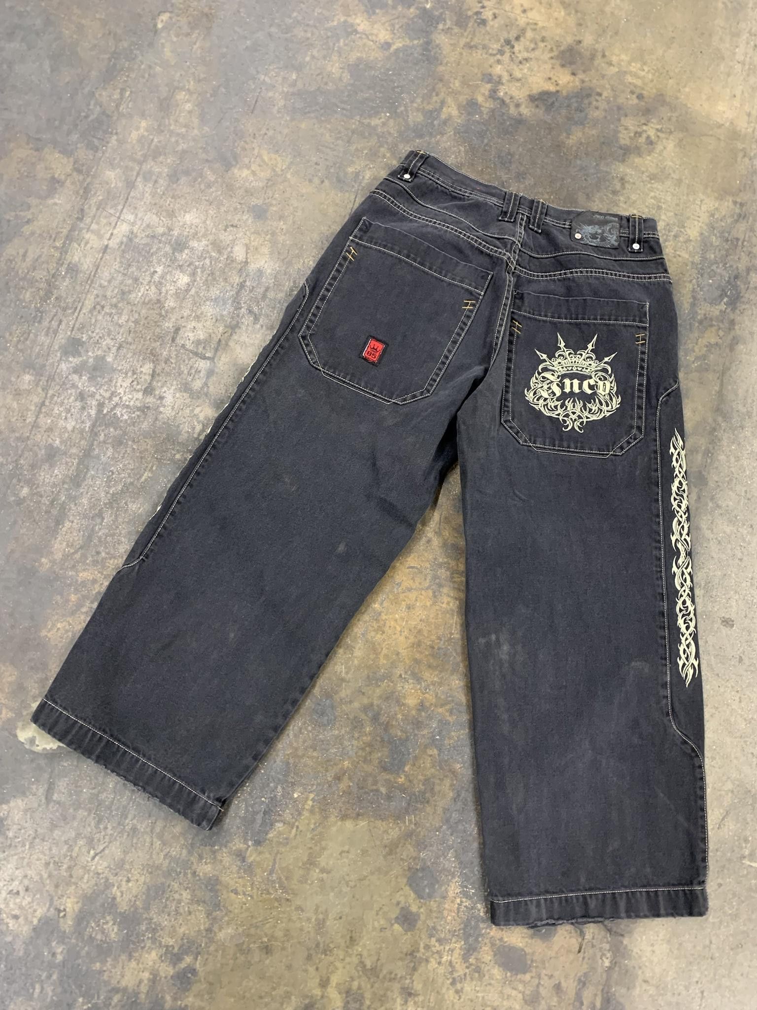 Vintage Vitnage 90s JNCO Tribal Black Denim | Grailed