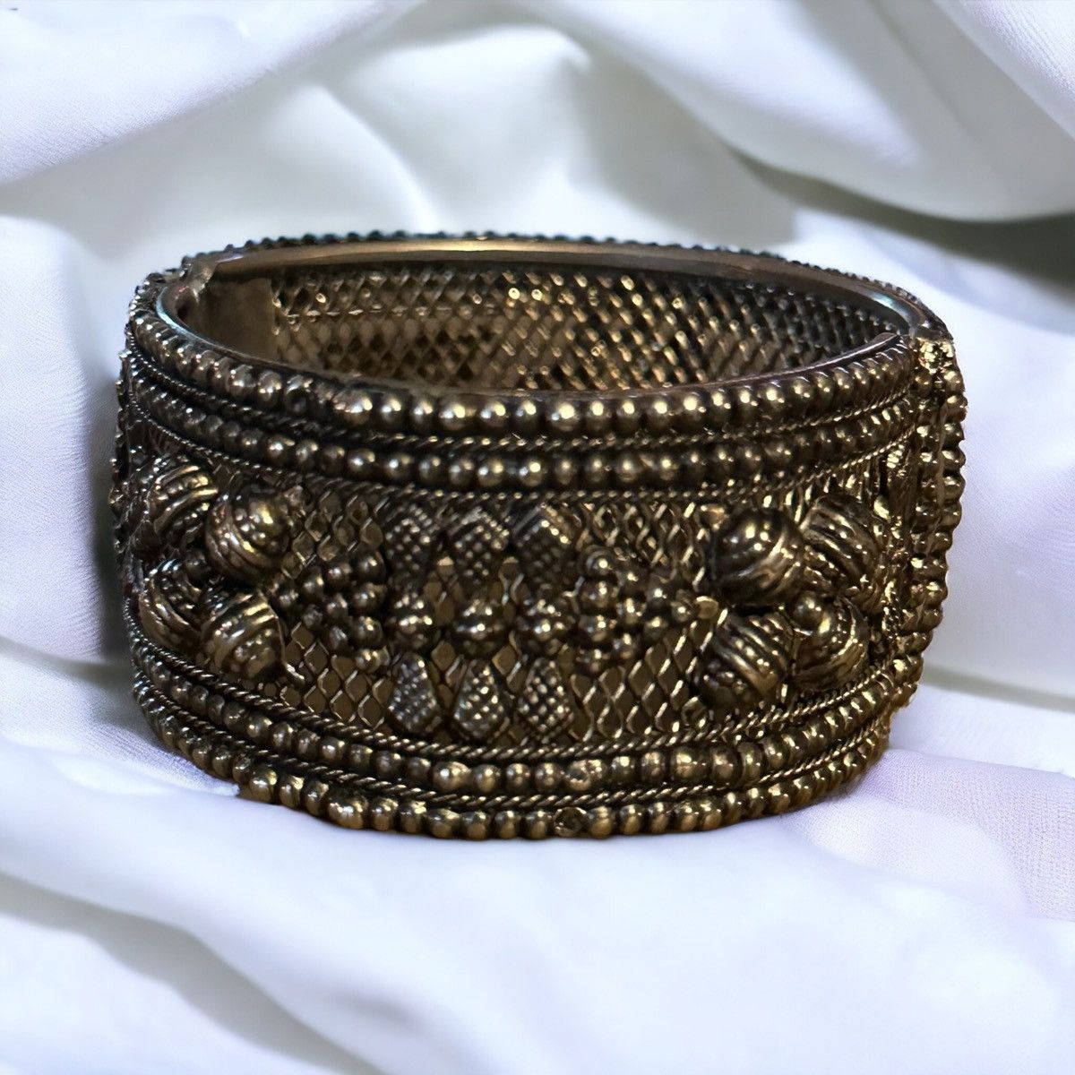 Vintage Vintage mesh art deco hinged bracelet Size ONE SIZE - 1 Thumbnail