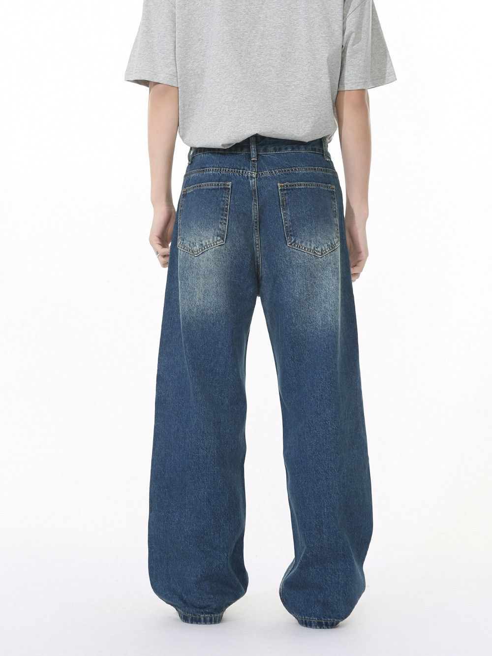Vintage Men's Distressed Street Straight Jeans with Irregular Rips Size US 32 / EU 48 - 5 Thumbnail