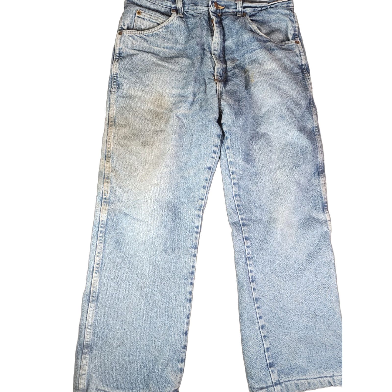 Wrangler VINTAGE Wrangler Rugged Wear Jeans Relaxed Fit Insulated Lined Thermal 34x26 Blue Mens Size US 34 / EU 50 - 1 Thumbnail