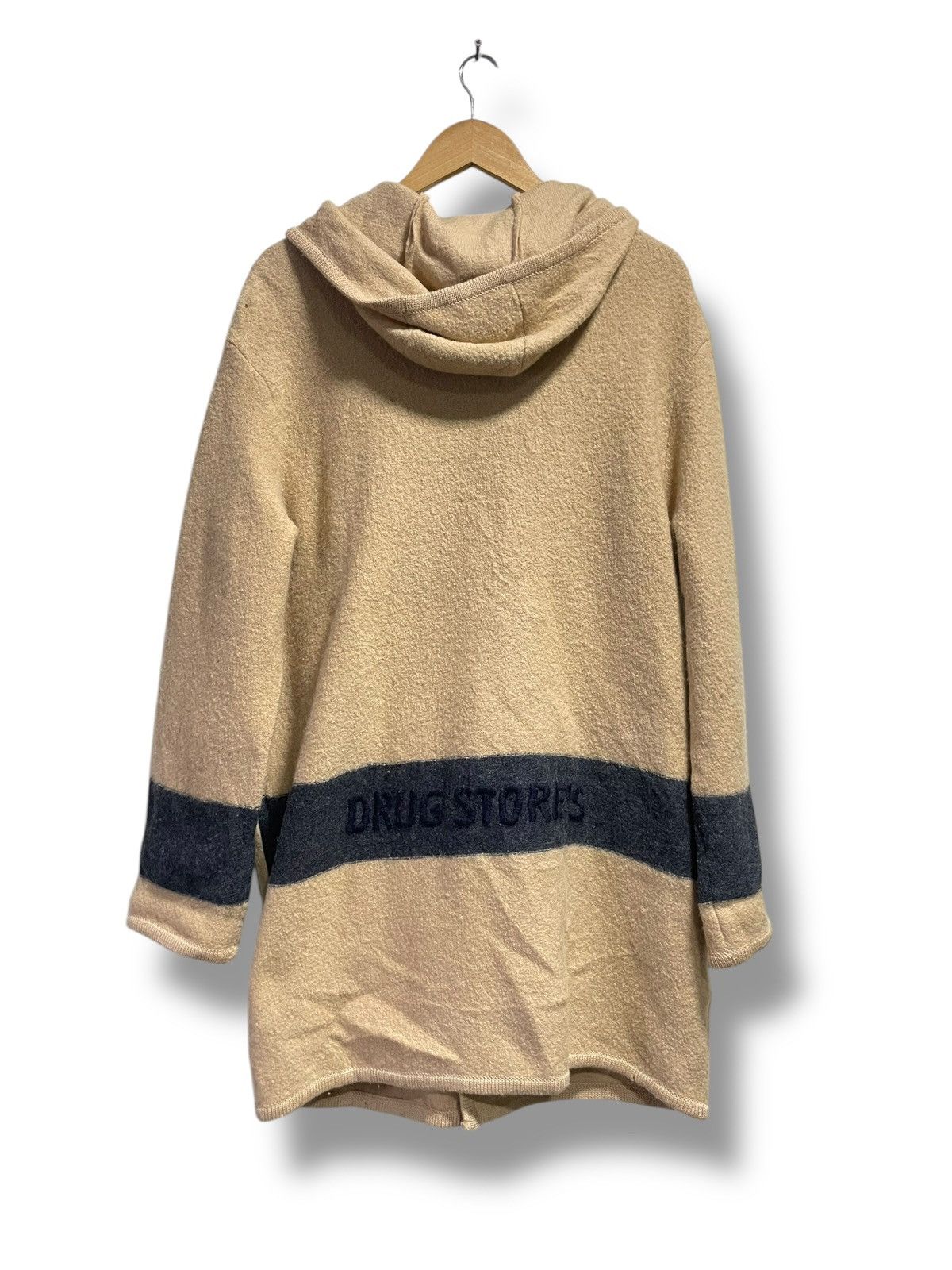 Japanese Brand × Vintage DRUGSTORE Brand Wool Long Coat (78) Size US M / EU 48-50 / 2 - 4 Thumbnail