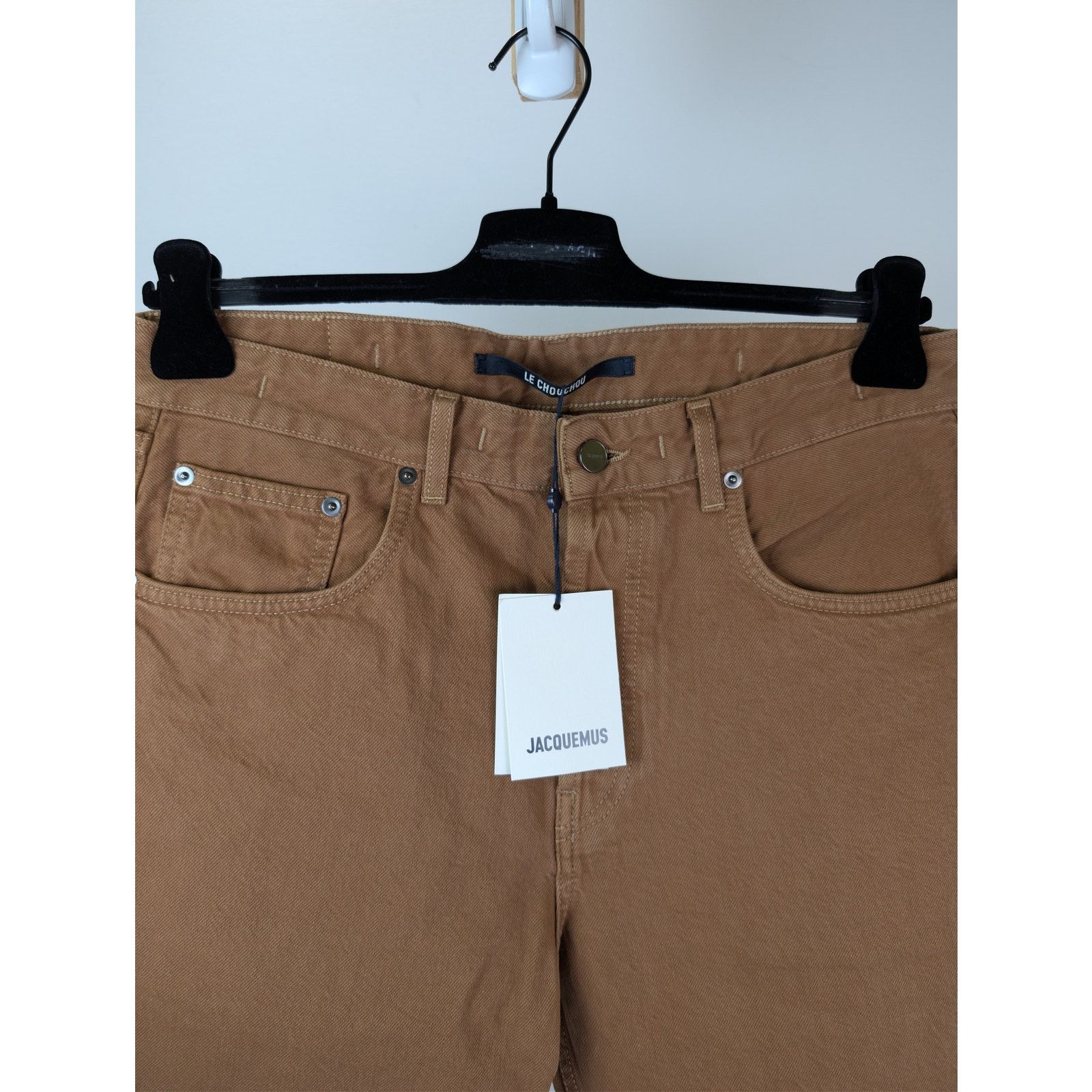 Jacquemus o1rshd1 Le de Nîmes Straight-Leg Denim Jeans Camel / Beige Size US 32 / EU 48 - 8 Thumbnail