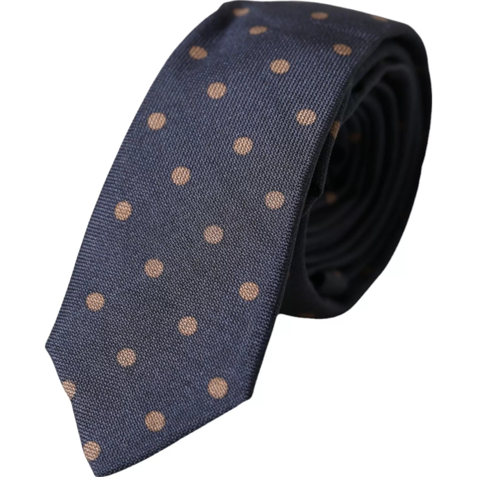 Dolce & Gabbana Black Dotted Fantasy Silk Adjustable Men Men's Tie Size ONE SIZE - 1 Thumbnail
