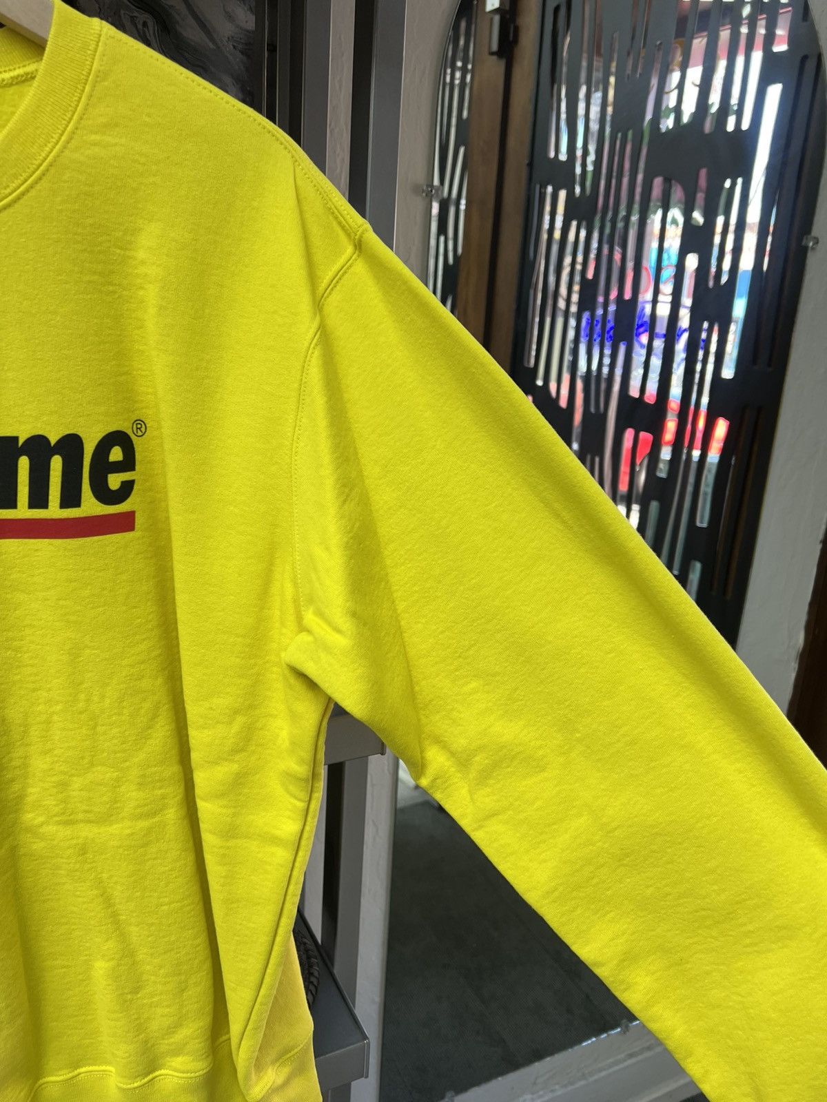 Supreme Supreme Underline Lemon Crewneck Size US L / EU 52-54 / 3 - 4 Thumbnail