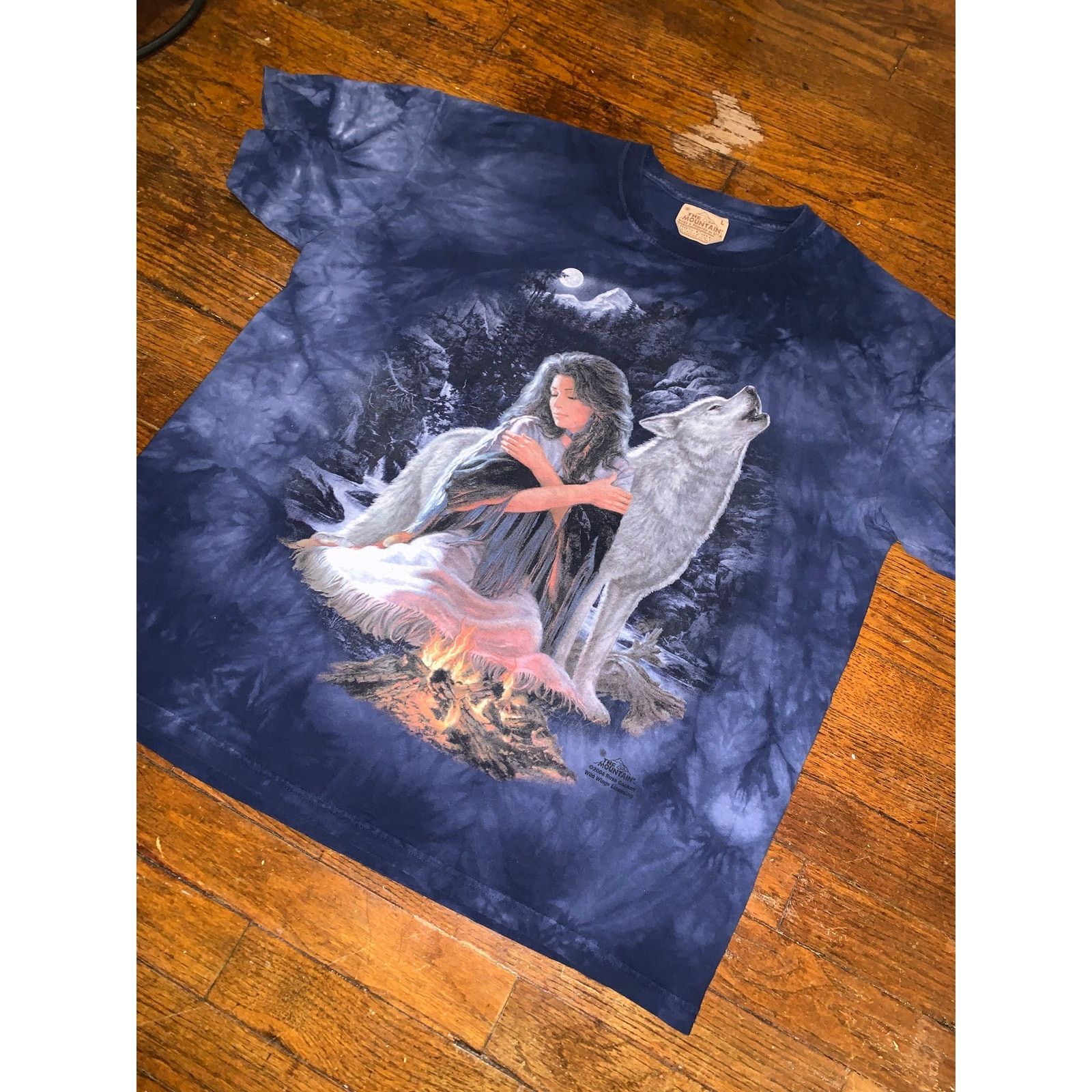 The Mountain 2004 The Mountain Russ Docken Wolf T Shirt USA Tie Dye L Size US L / EU 52-54 / 3 - 4 Thumbnail