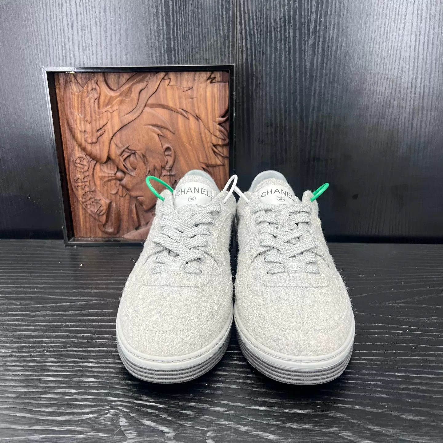 Chanel Chanel 24B Wool Gray Low-top Sneakers 38.5 Like New Size US 8 / IT 38 - 6 Thumbnail
