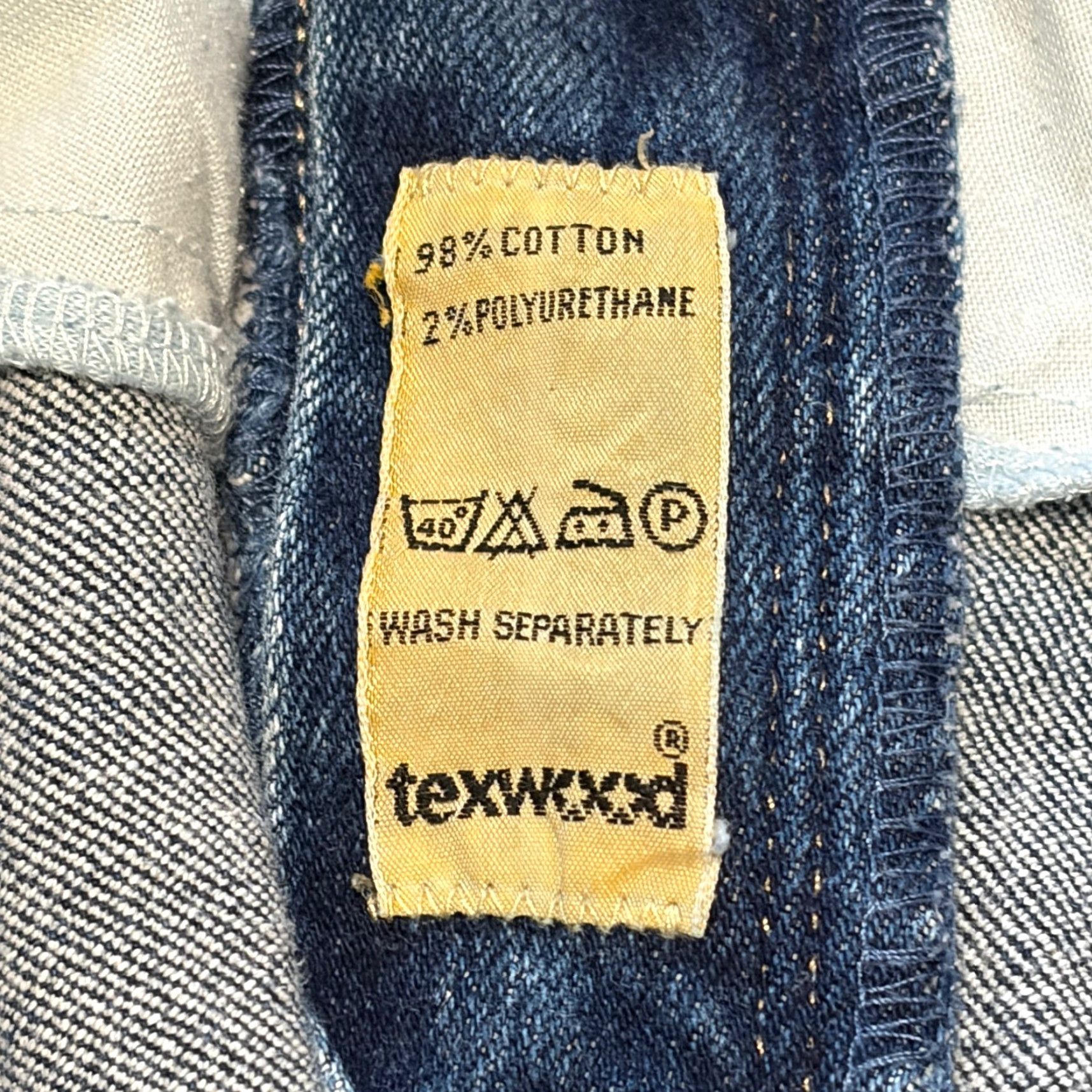 Denime VINTAGE Texwood Jeans Mens 40 x 32 Blue Denim Straight Leg Dark Wash USA 90s Mens Jeans Size US 40 / EU 56 - 4 Thumbnail