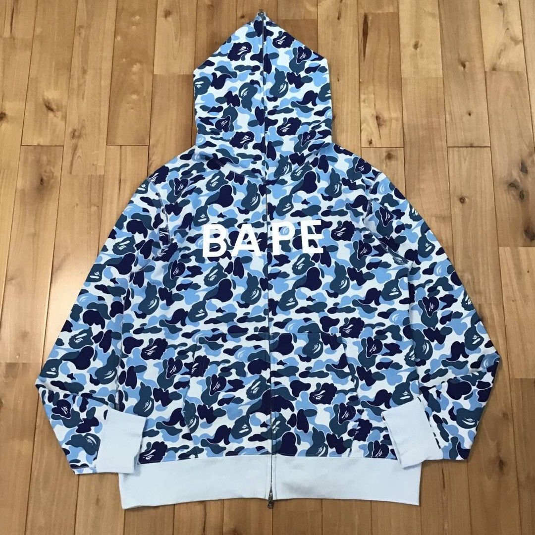 Bape BAPE logo ABC camo blue full zip hoodie a bathing ape Size US XL / EU 56 / 4 - 1 Thumbnail