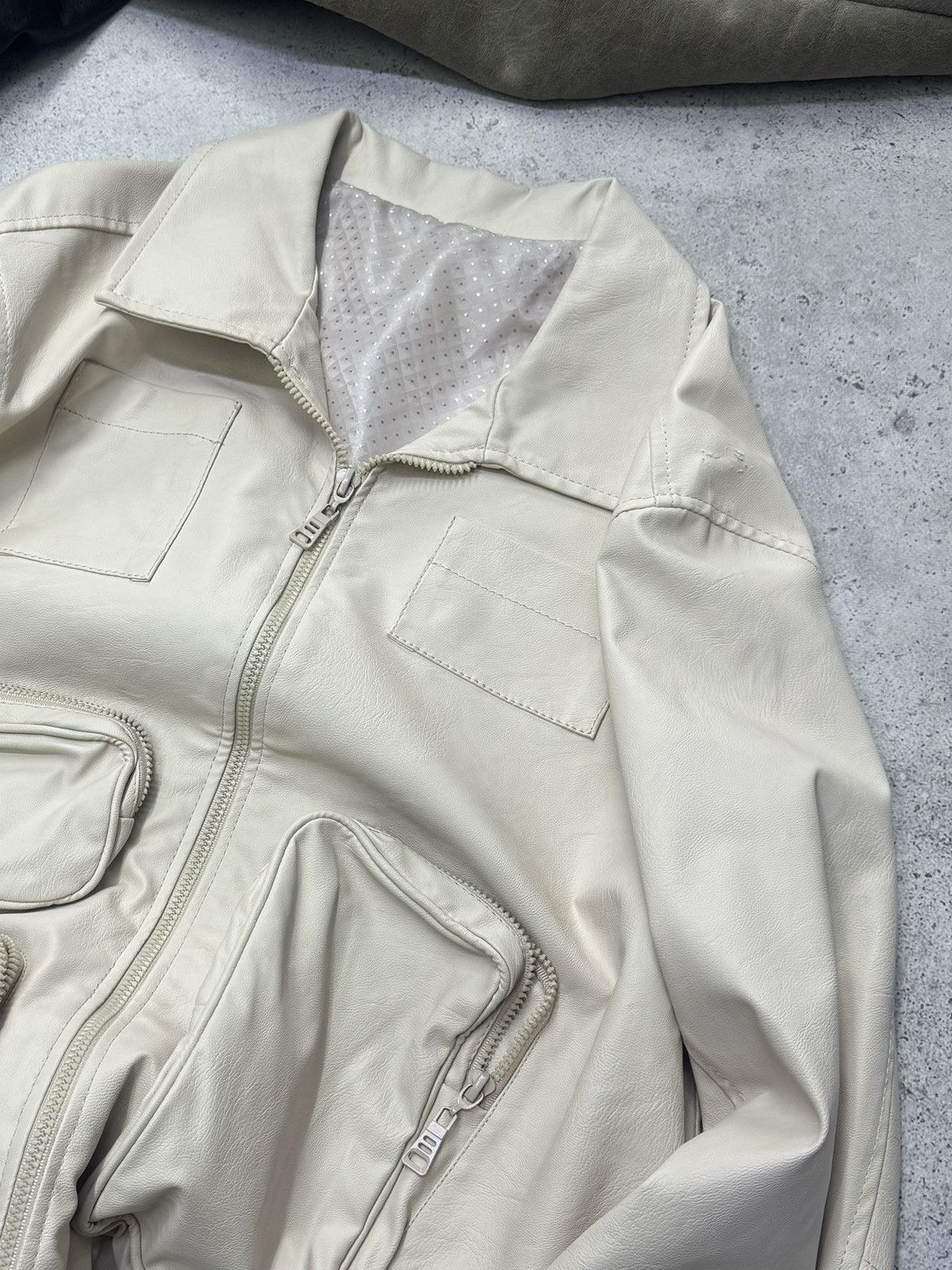 Japanese Brand Multi-pocket Cargo Junya Watanabe Style Leather Jacket Size US M / EU 48-50 / 2 - 5 Thumbnail