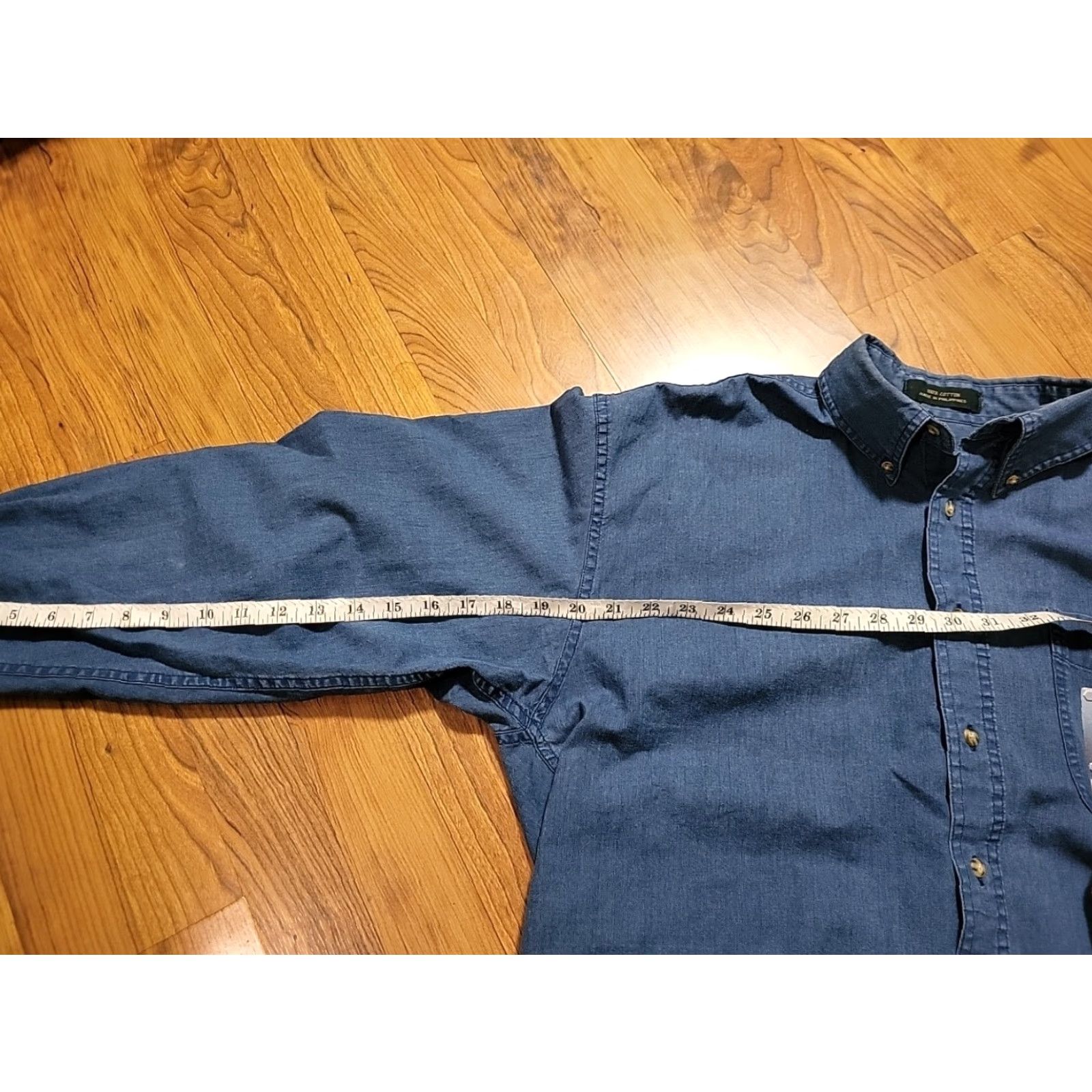 Vintage VINTAGE Hill & Archer Shirt Denim Blue 1990s Long Sleeve M Adult Medium Mens Soccer American Championship Fighting Denim Shirt Size US M / EU 48-50 / 2 - 6 Thumbnail