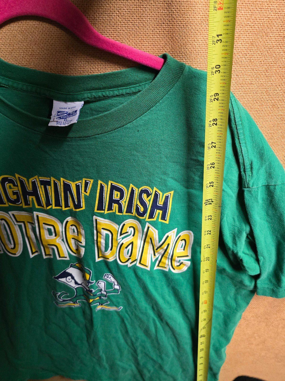 NCAA Vintage Notre Dame Fighting Irish XL Single Stitch Made USA Size US XL / EU 56 / 4 - 6 Thumbnail